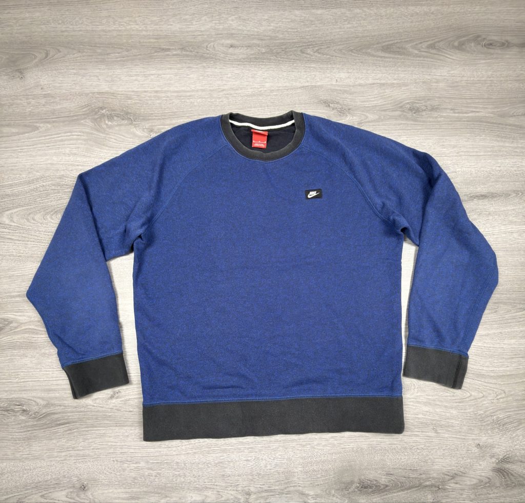 Nike Blue & Black Crewneck Sweatshirt Medium Casual (1495)