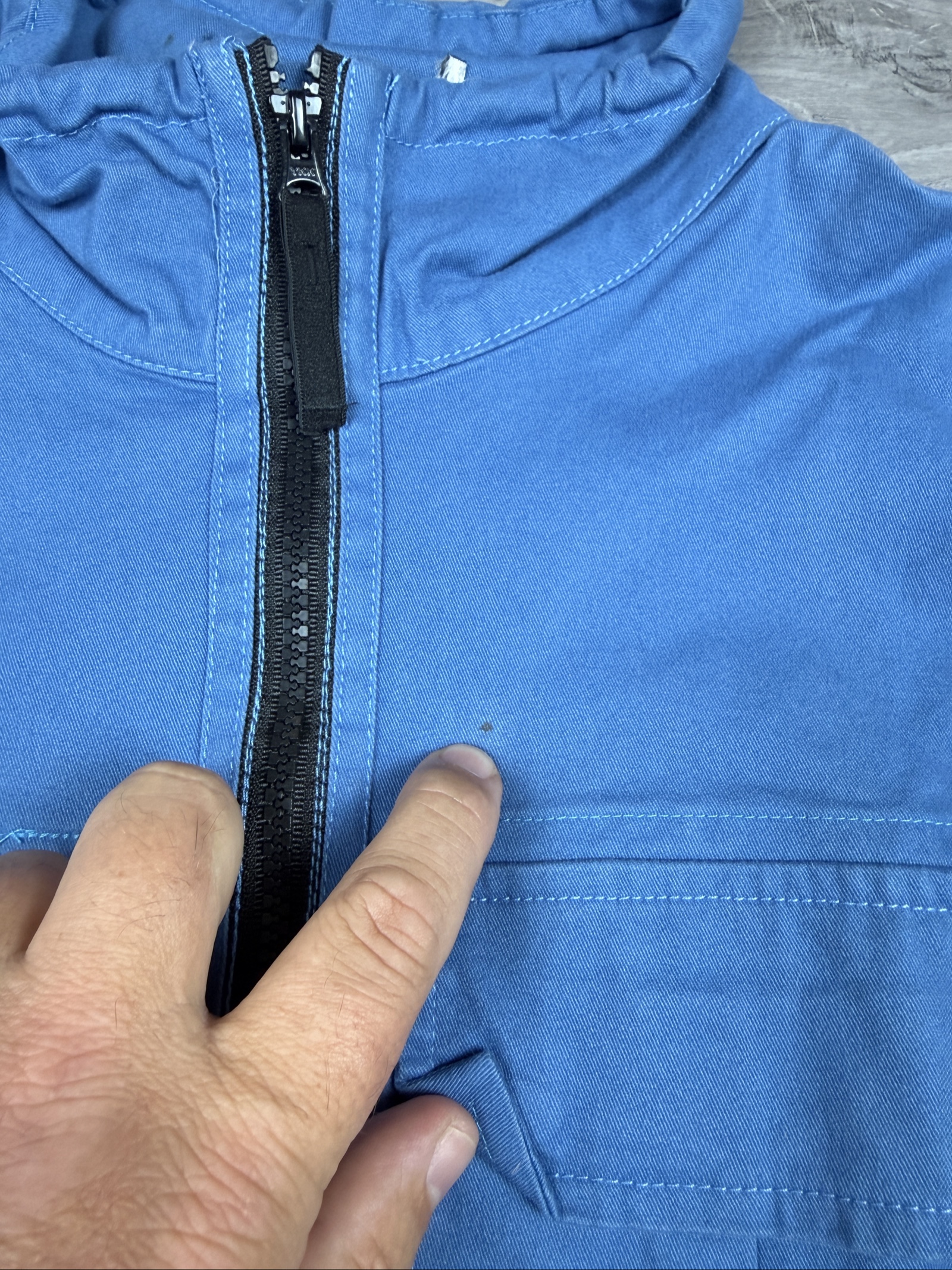 Unbranded Blue Cotton Long Sleeve Top Medium (1444) image 2