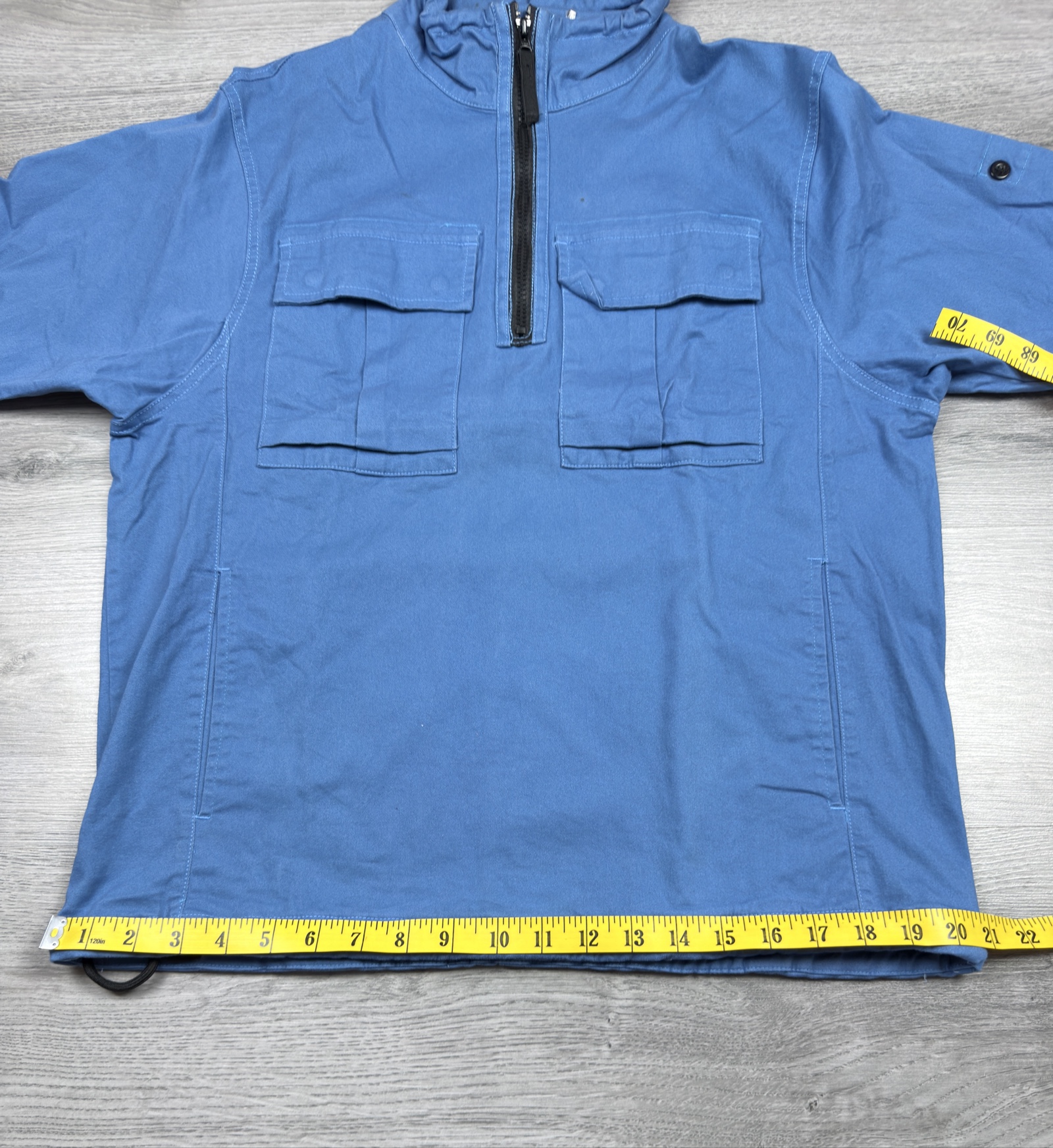 Unbranded Blue Cotton Long Sleeve Top Medium (1444) image 3