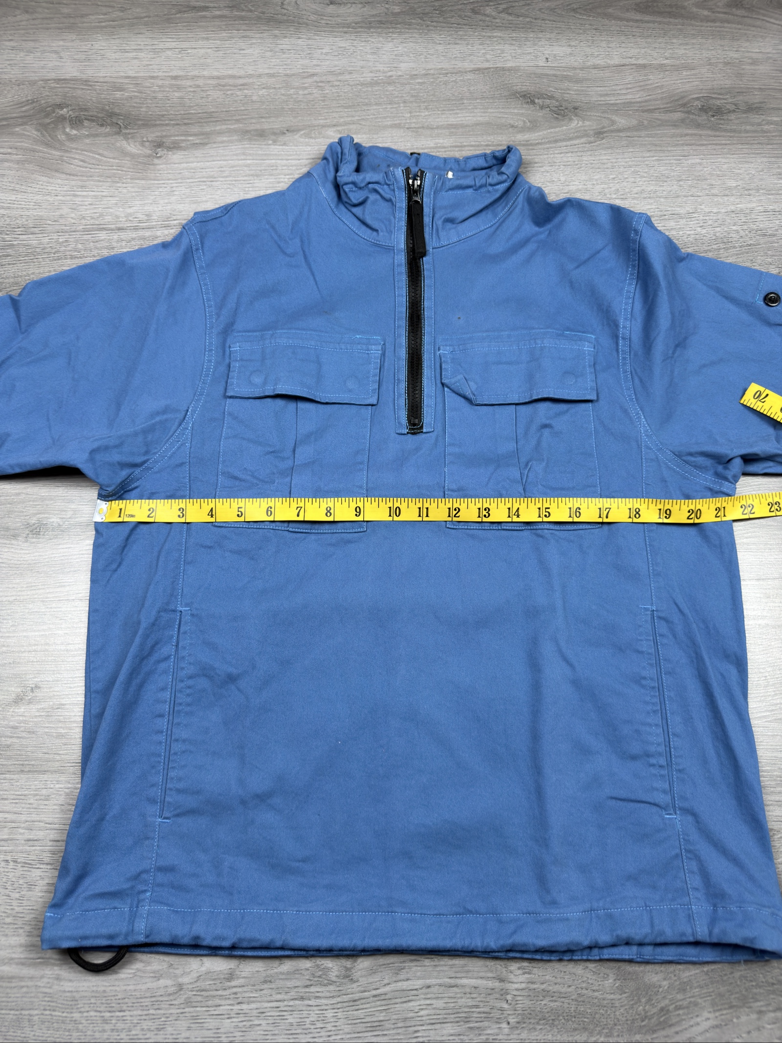 Unbranded Blue Cotton Long Sleeve Top Medium (1444) image 4