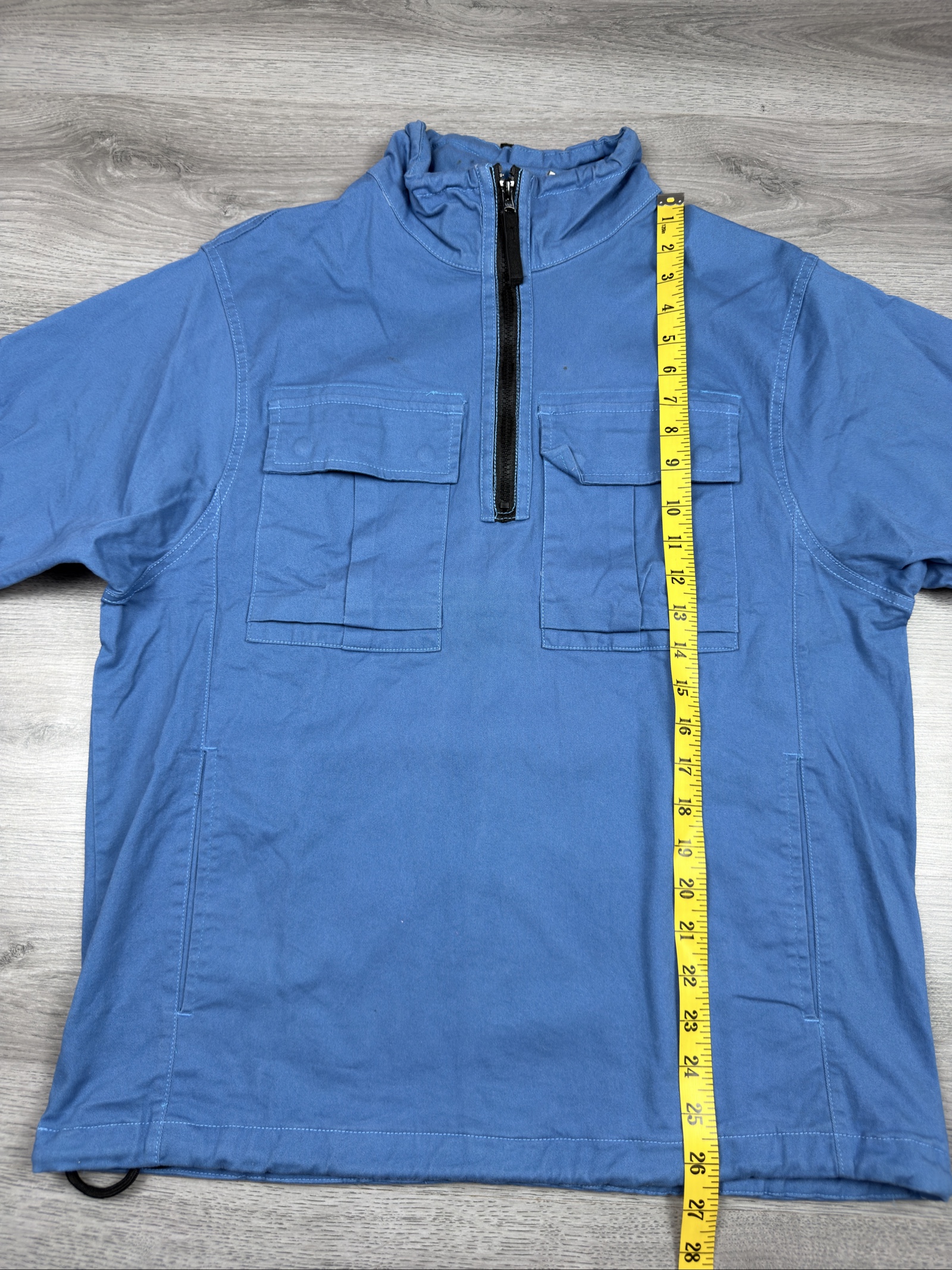Unbranded Blue Cotton Long Sleeve Top Medium (1444) image 5
