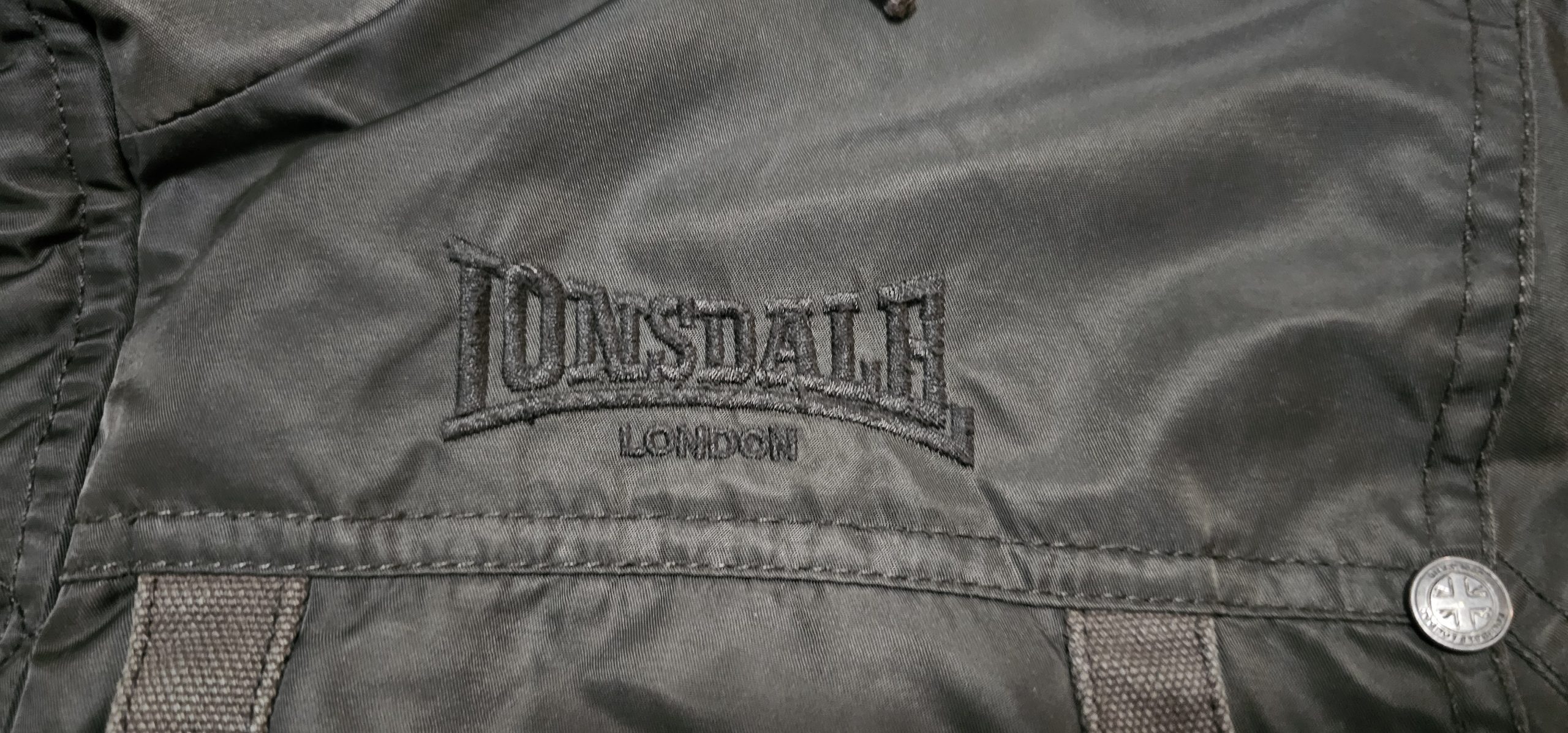Lonsdale Khaki Hooded Quilted Jacket XL image 7