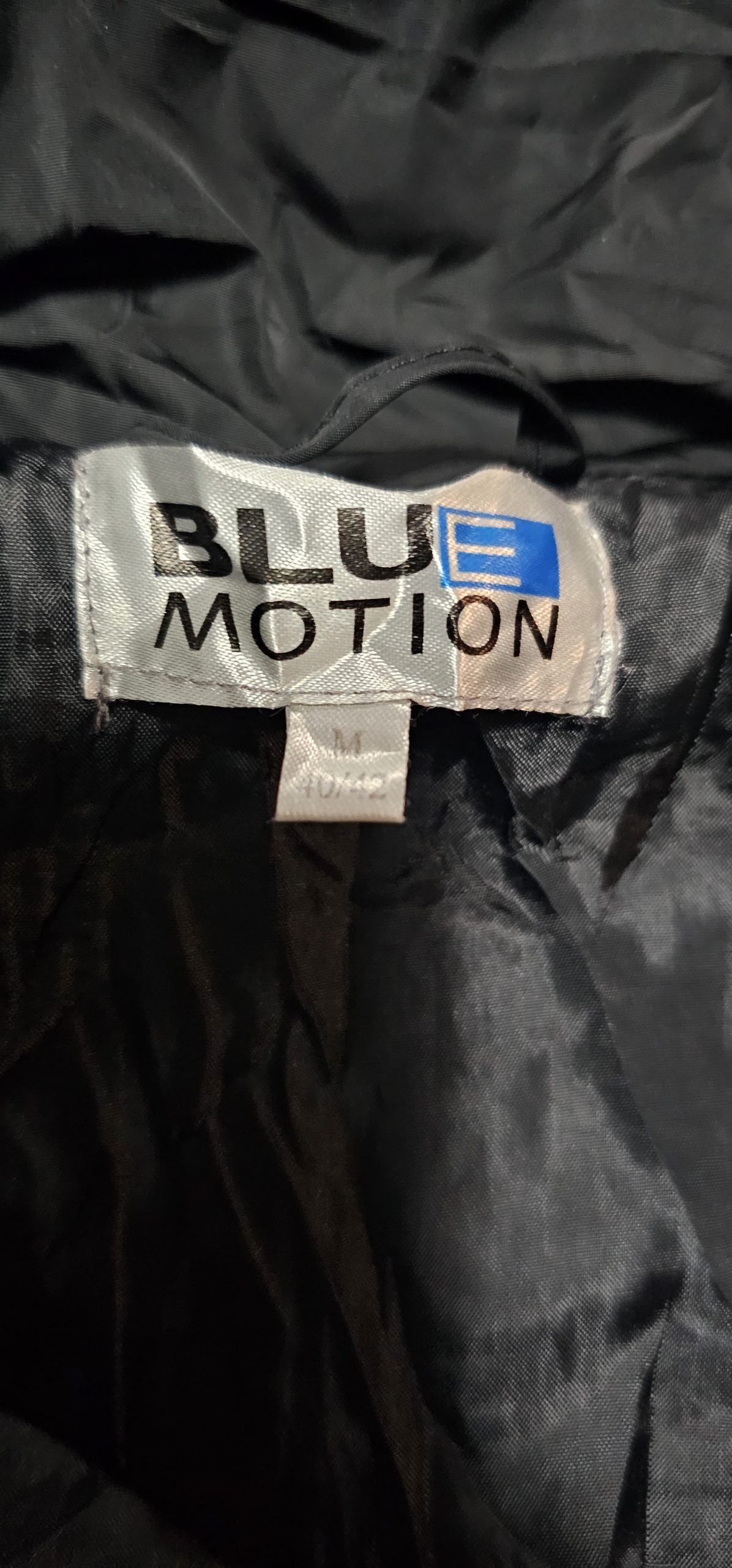 Blue Motion Black Quilted Hooded Jacket Medium