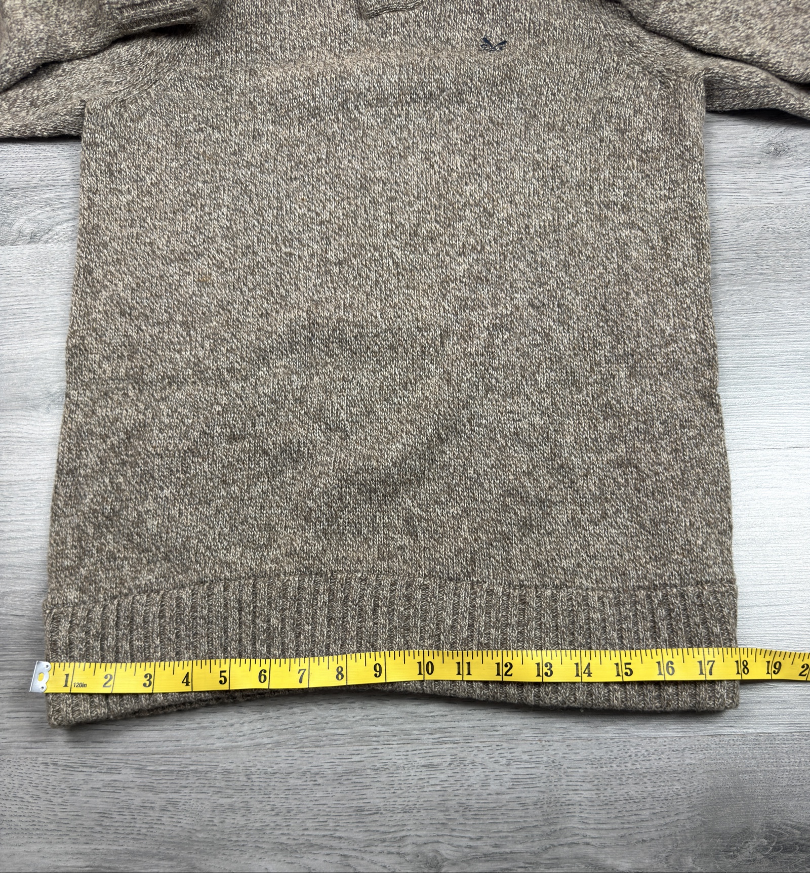 Crew Clothing Brown Button Neck Knit Jumper Small (1659) image 4