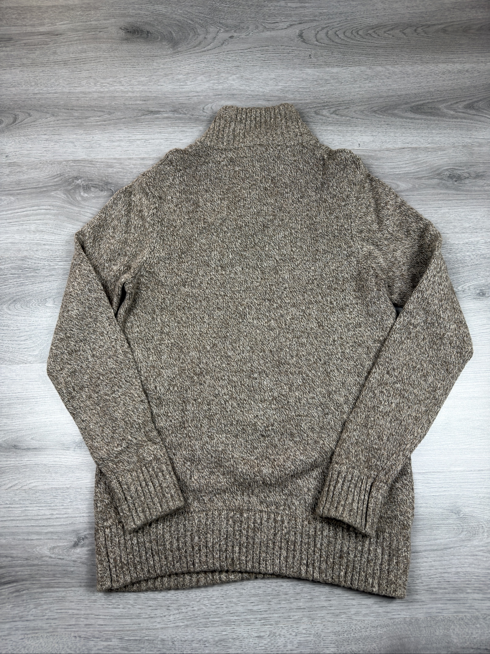 Crew Clothing Brown Button Neck Knit Jumper Small (1659) image 10
