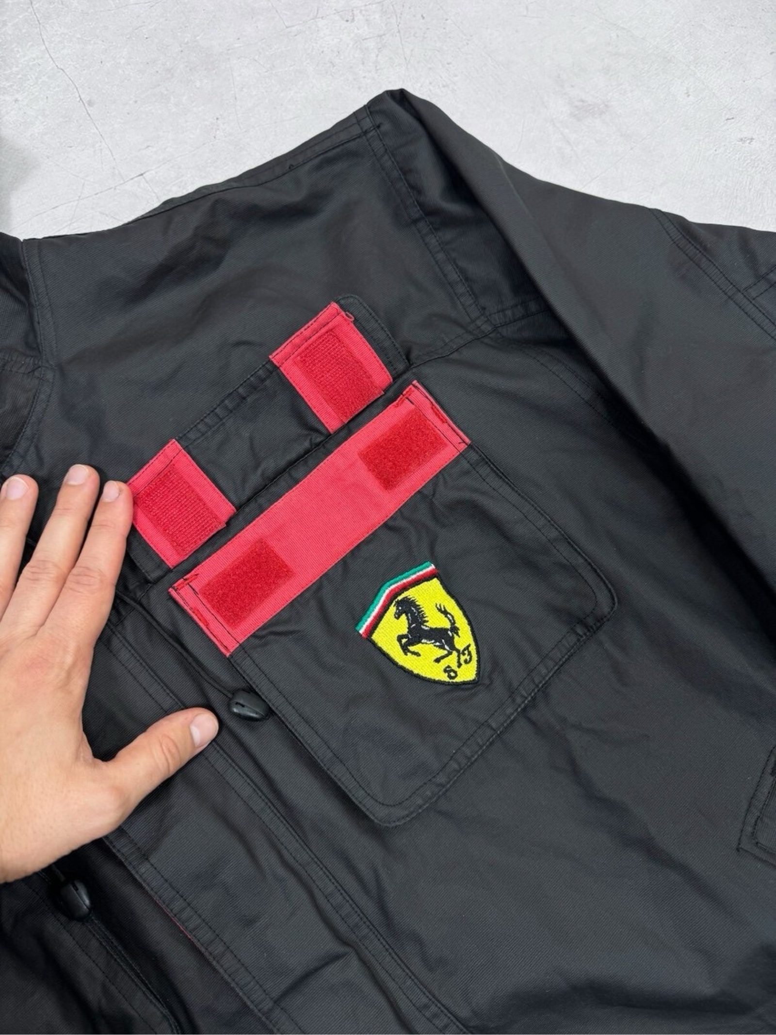 Ferrari Black Hooded Jacket with Pockets XL Men's image 5