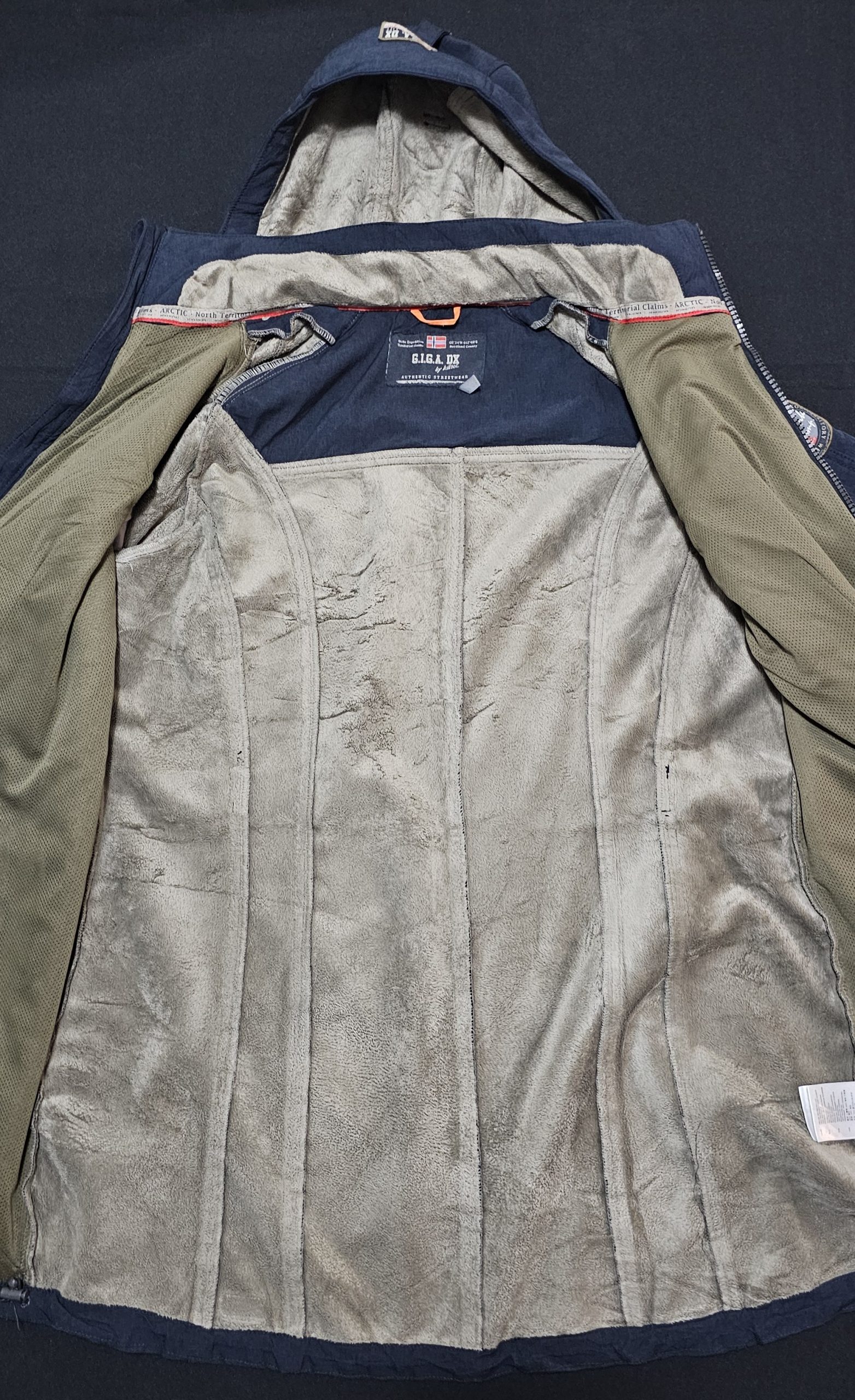Signal Blue Hooded Cotton Jacket M Removable Hood image 6