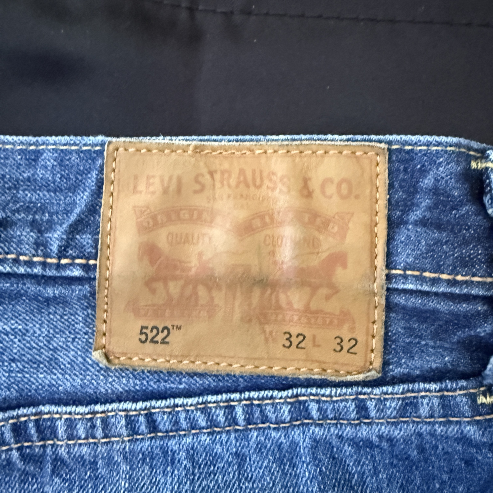 Levi’s 522 Jeans W32 L32 Blue Denim Slim Taper Menswear