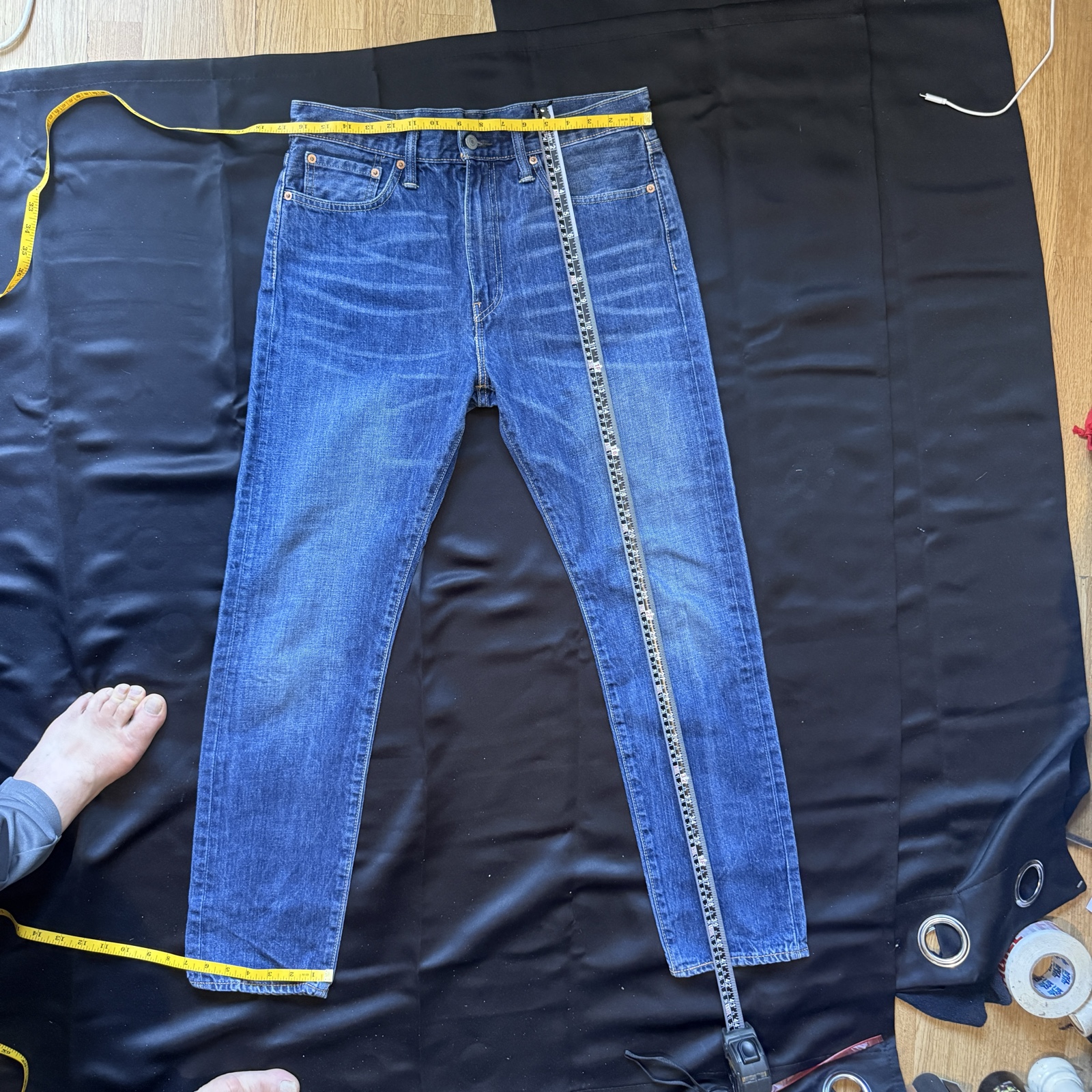 Levi’s 522 Jeans W32 L32 Blue Denim Slim Taper Menswear image 5