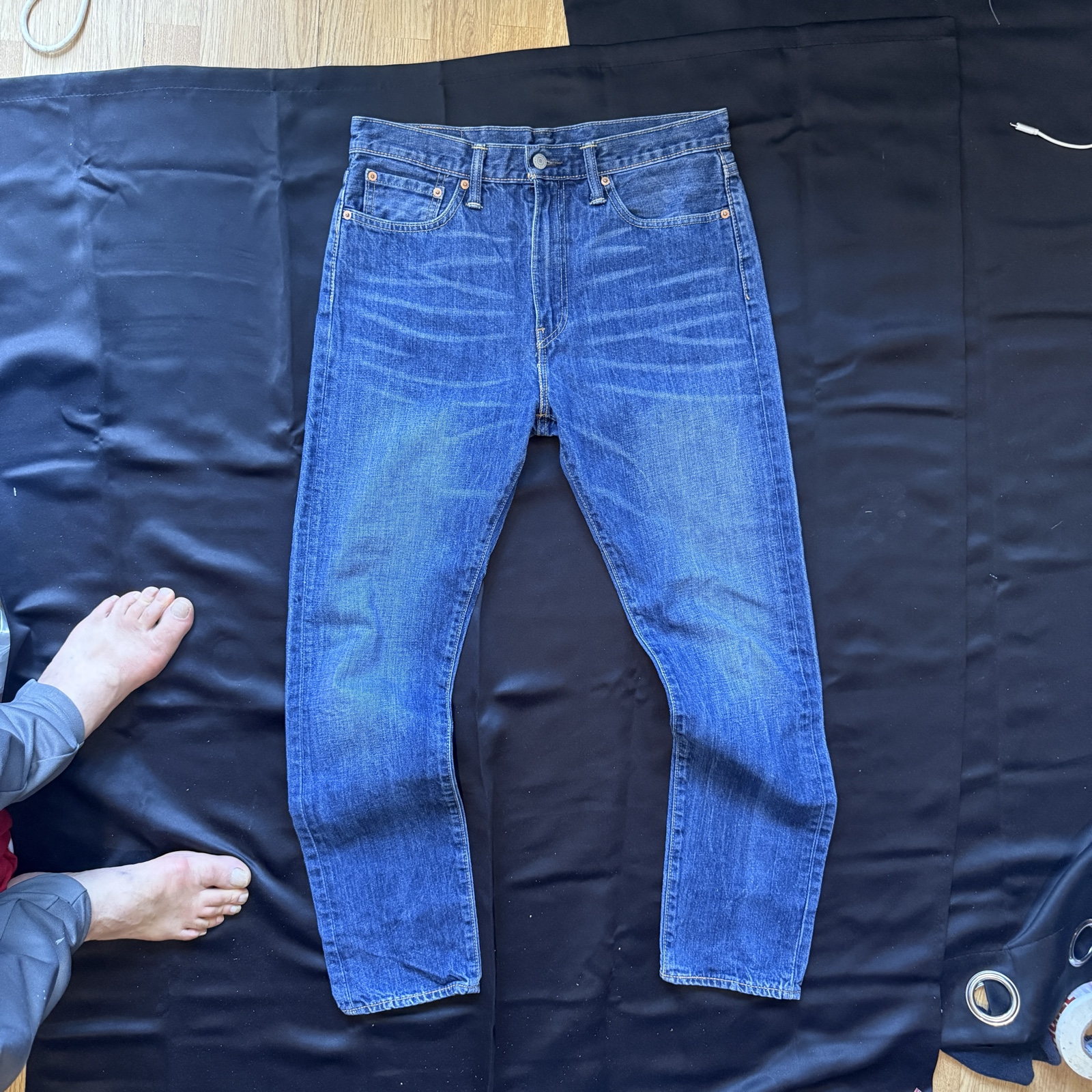 Levi’s 522 Jeans W32 L32 Blue Denim Slim Taper Menswear image 7