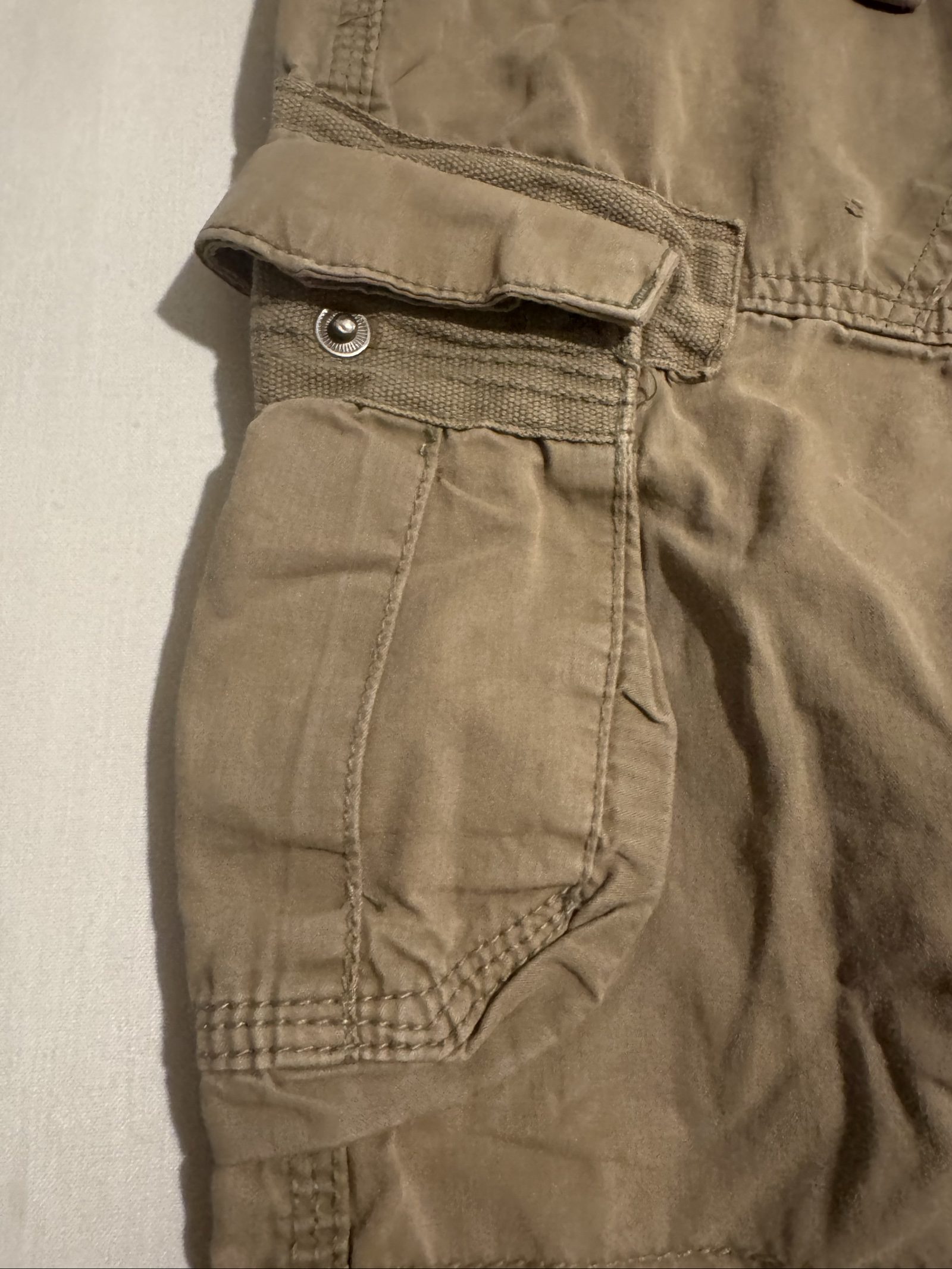 Generic Beige Cargo Shorts Drawstring Waist M Cotton image 3
