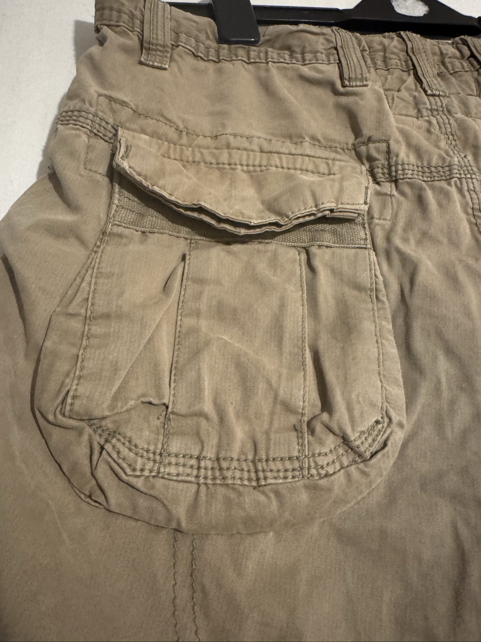 Generic Beige Cargo Shorts Drawstring Waist M Cotton image 7