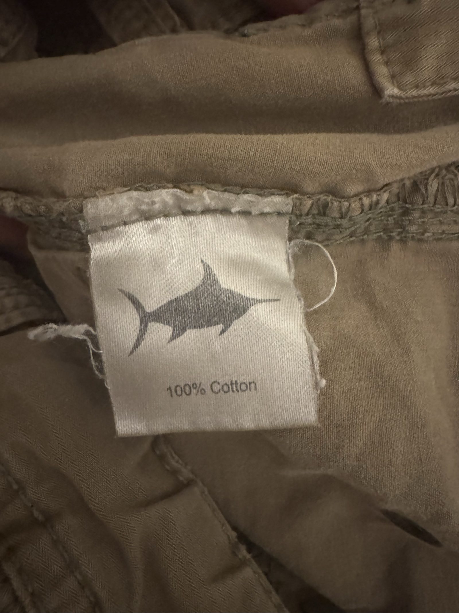 Khaki Cotton Cargo Shorts With Drawstring Waist Size 36 image 9