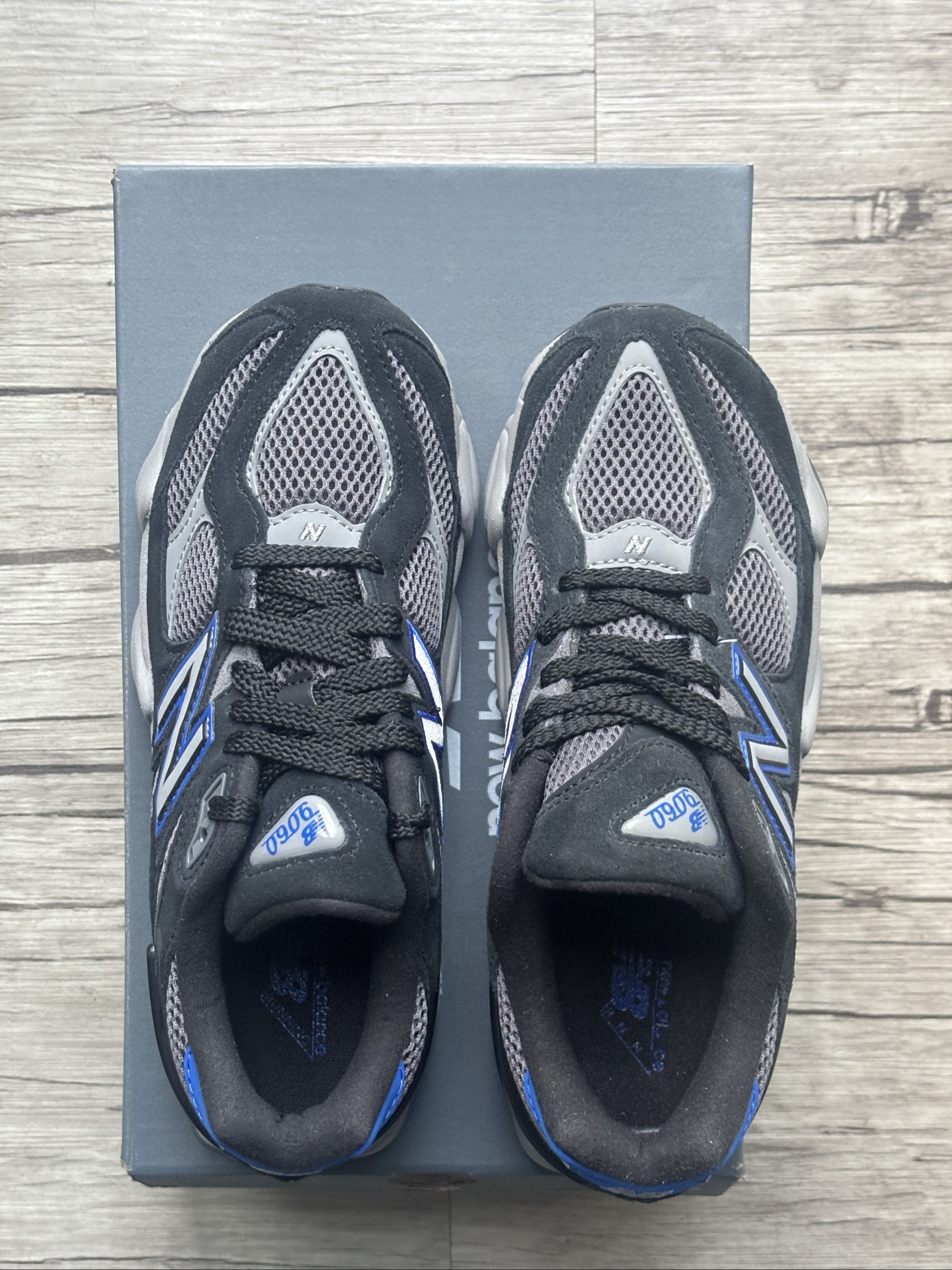 UK 5 Kids New Balance 9060 | Black Grey Blue GC9060JL | image 4