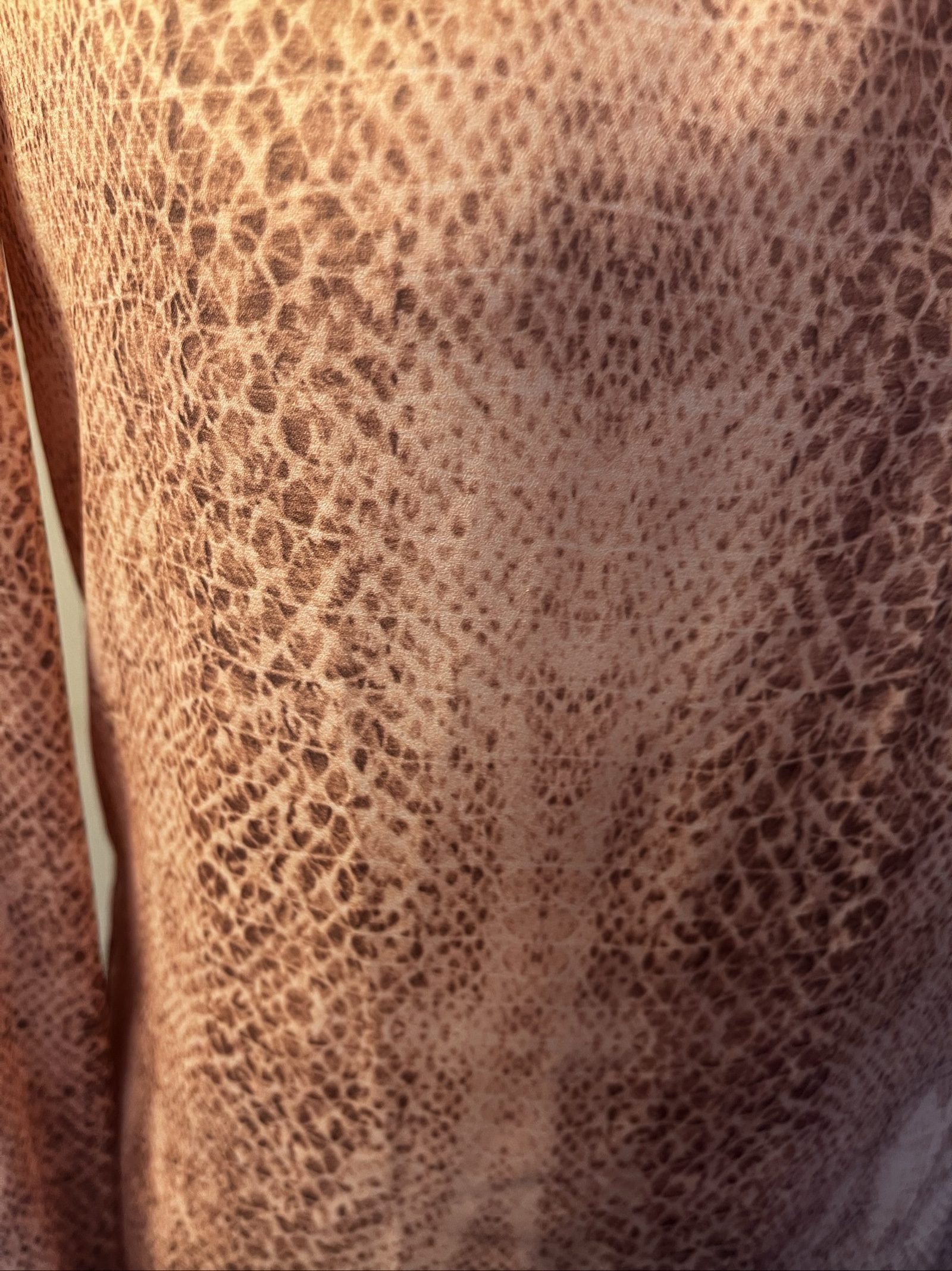 Mango Pink Brown Snake Print Sequin Cuff Blouse EUR S image 3