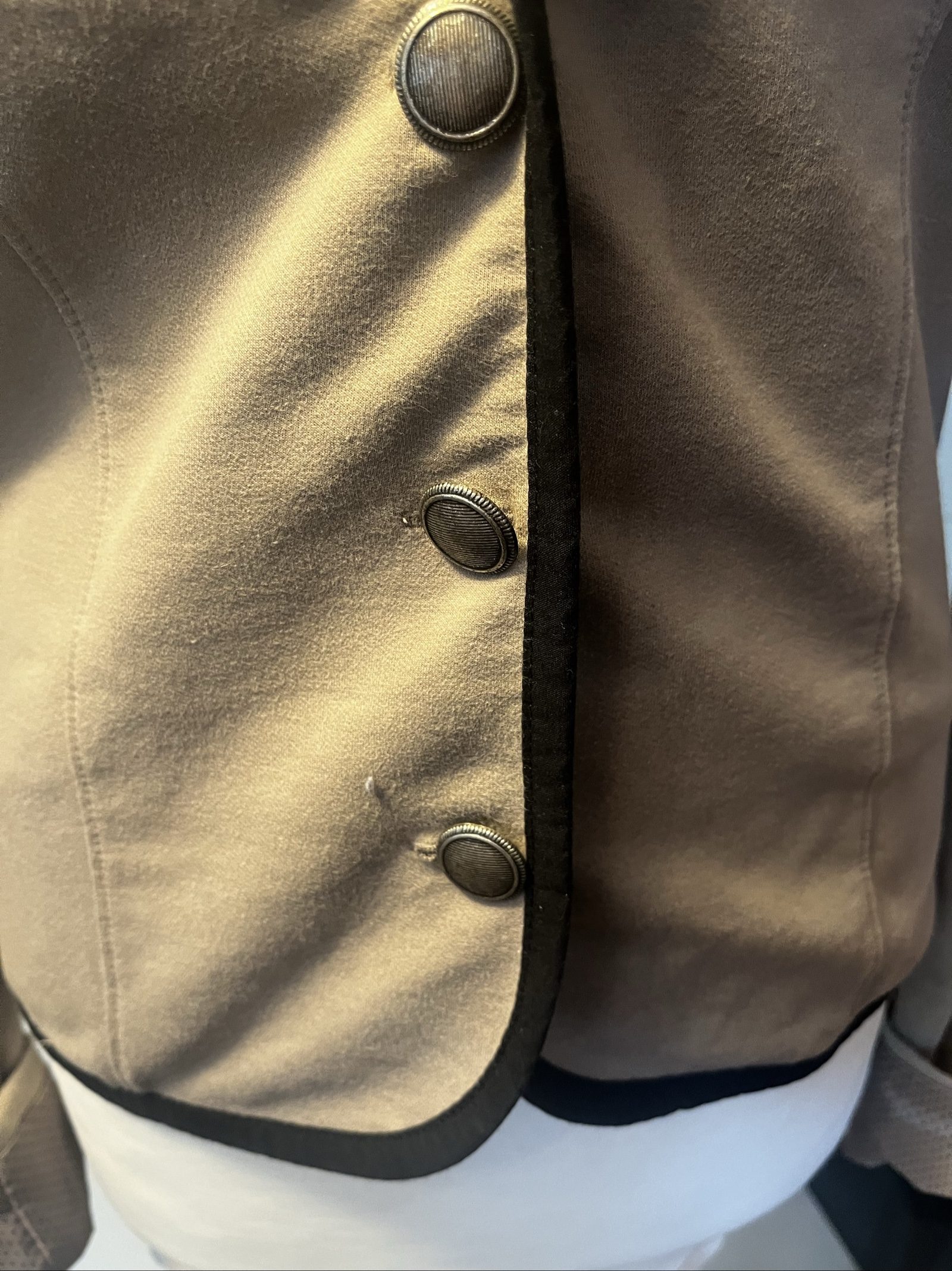 Vila Beige & Brown Contrast Trim Blazer Jacket Small image 2