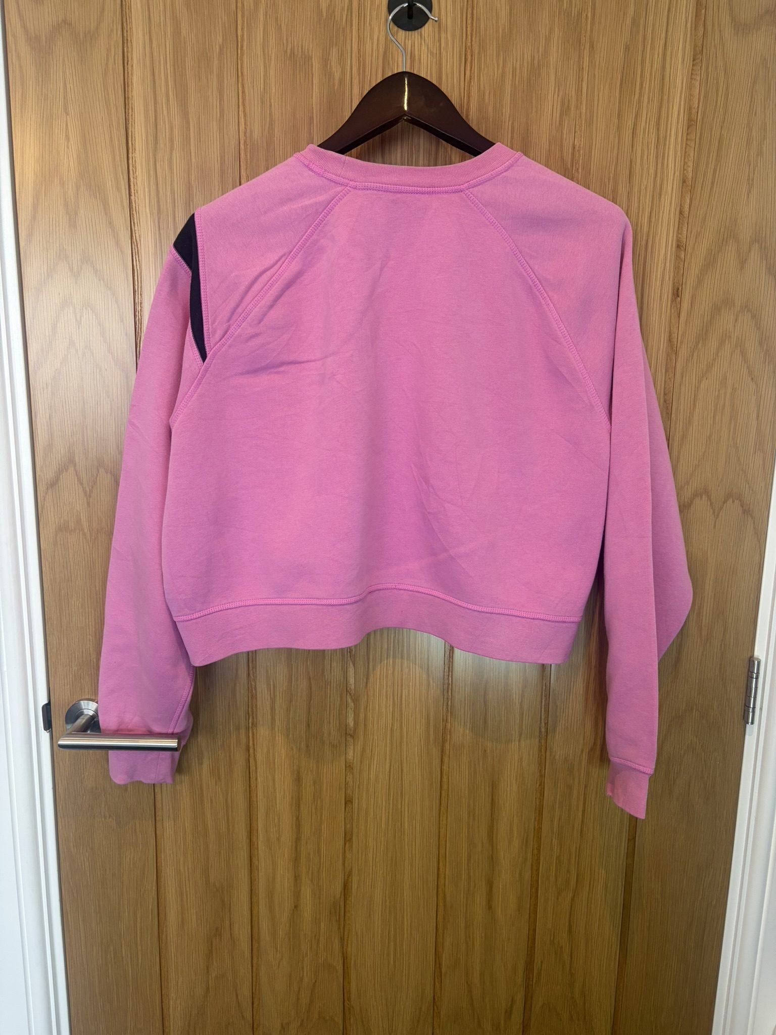 Nike Pink & Black Crop Sweatshirt XL Cozy Fleece image 4