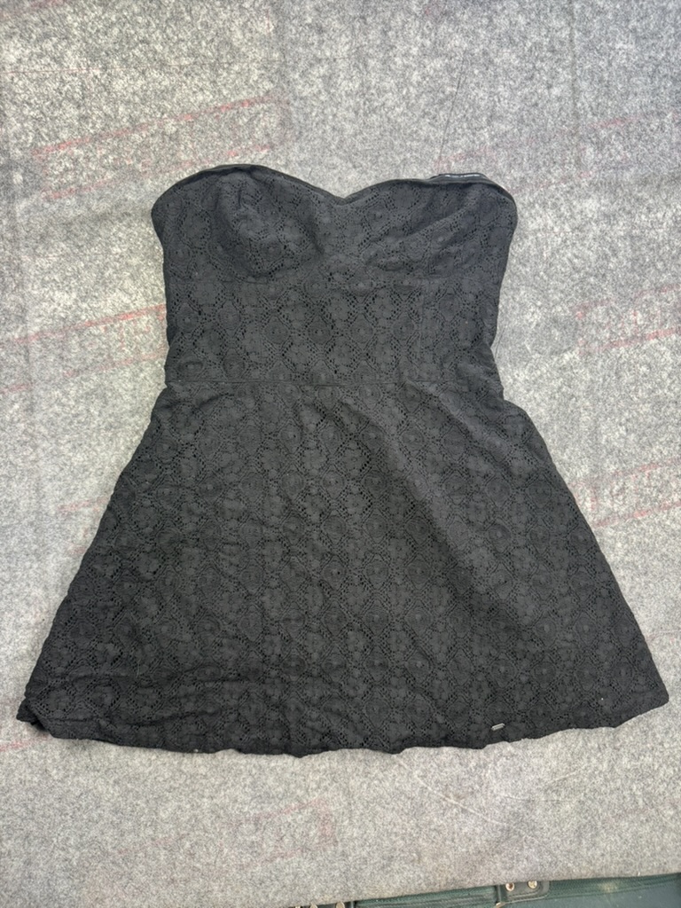 Superdry Black Lace Strapless Dress Size 12
