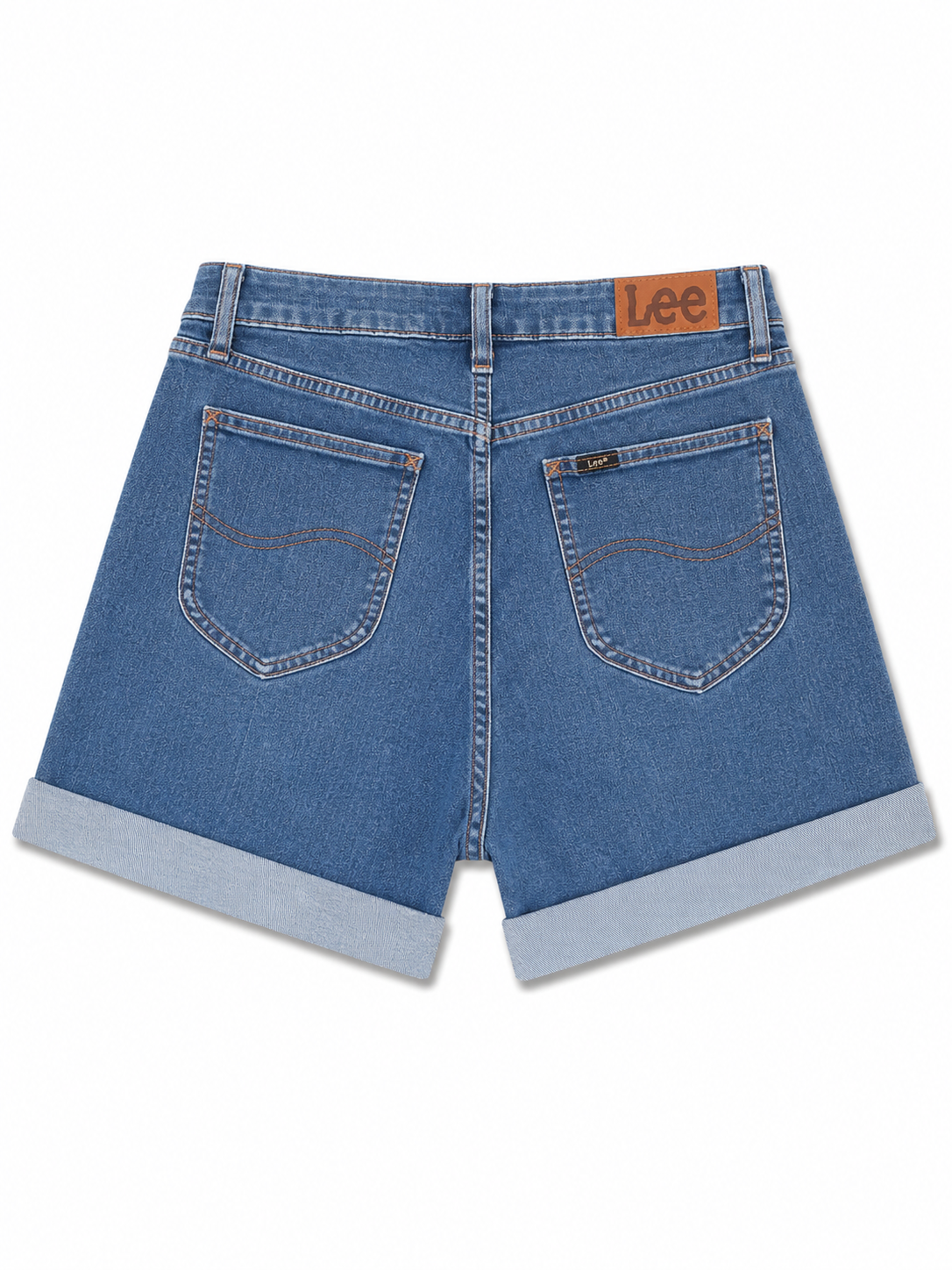Lee Blue Denim Regular Fit Capri Shorts 30"