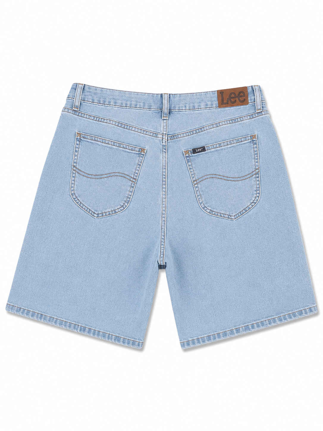 Lee Light Blue Denim Capri Shorts Regular Fit 34"
