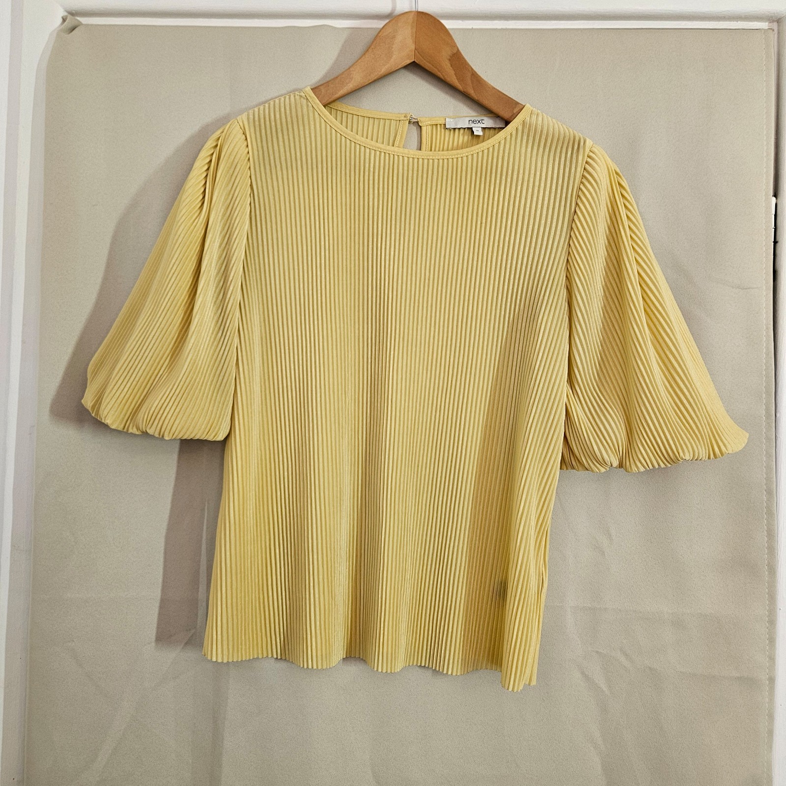 Next Yellow Pleated Top UK10