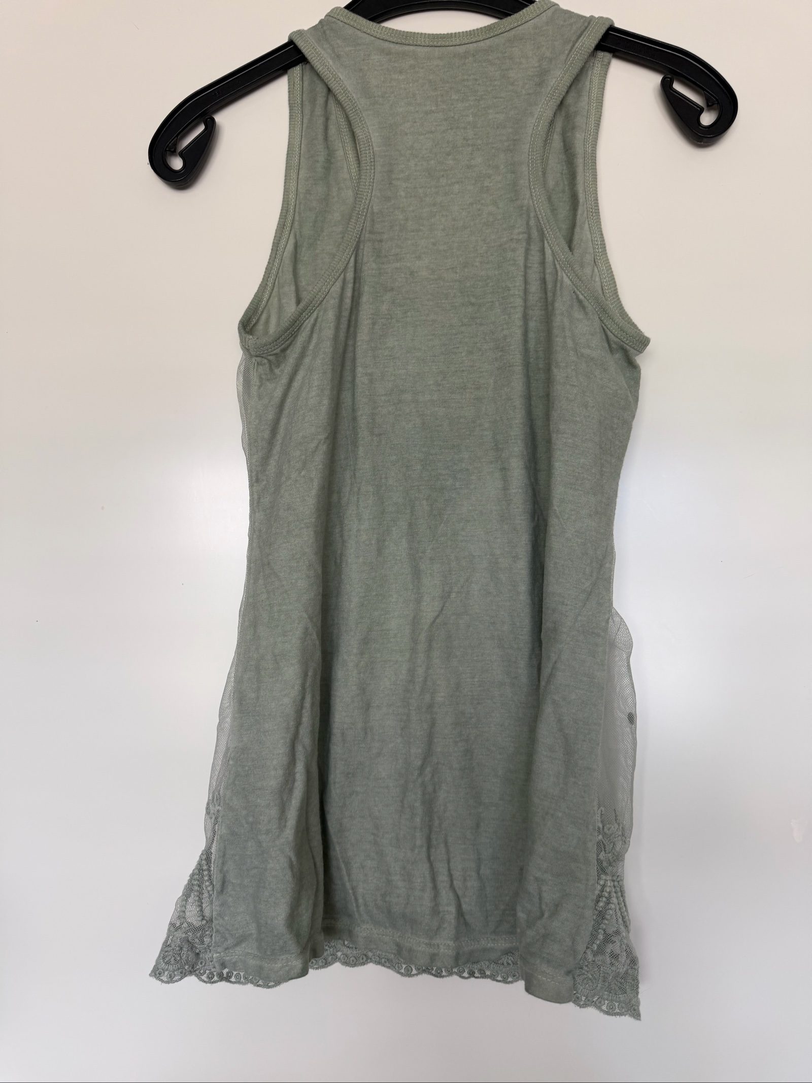 Whimsical y2k Embroidered Mesh Layered Tank Top M image 5