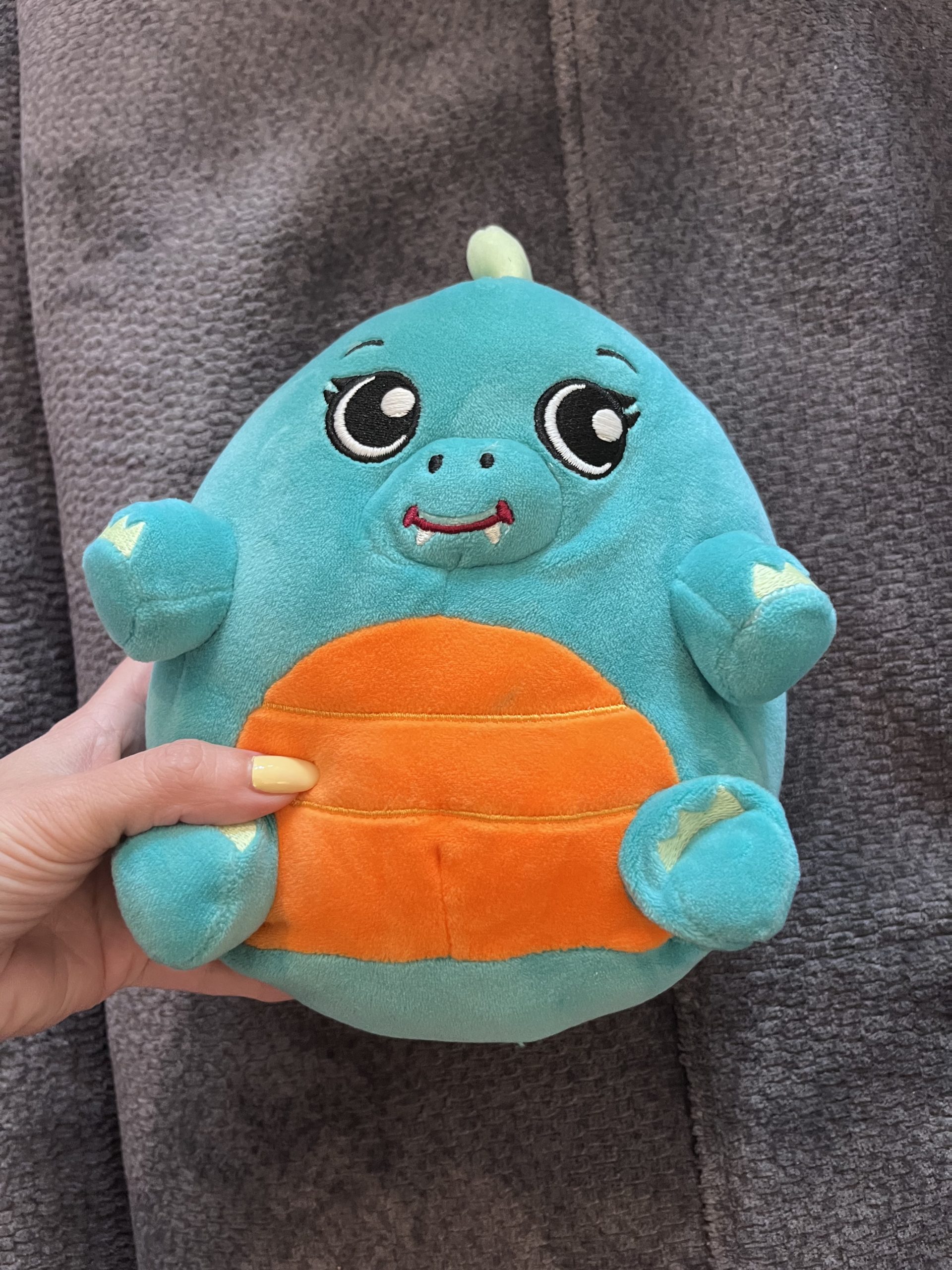 Beamies World Blue & Orange Plush Dragon Soft Toy