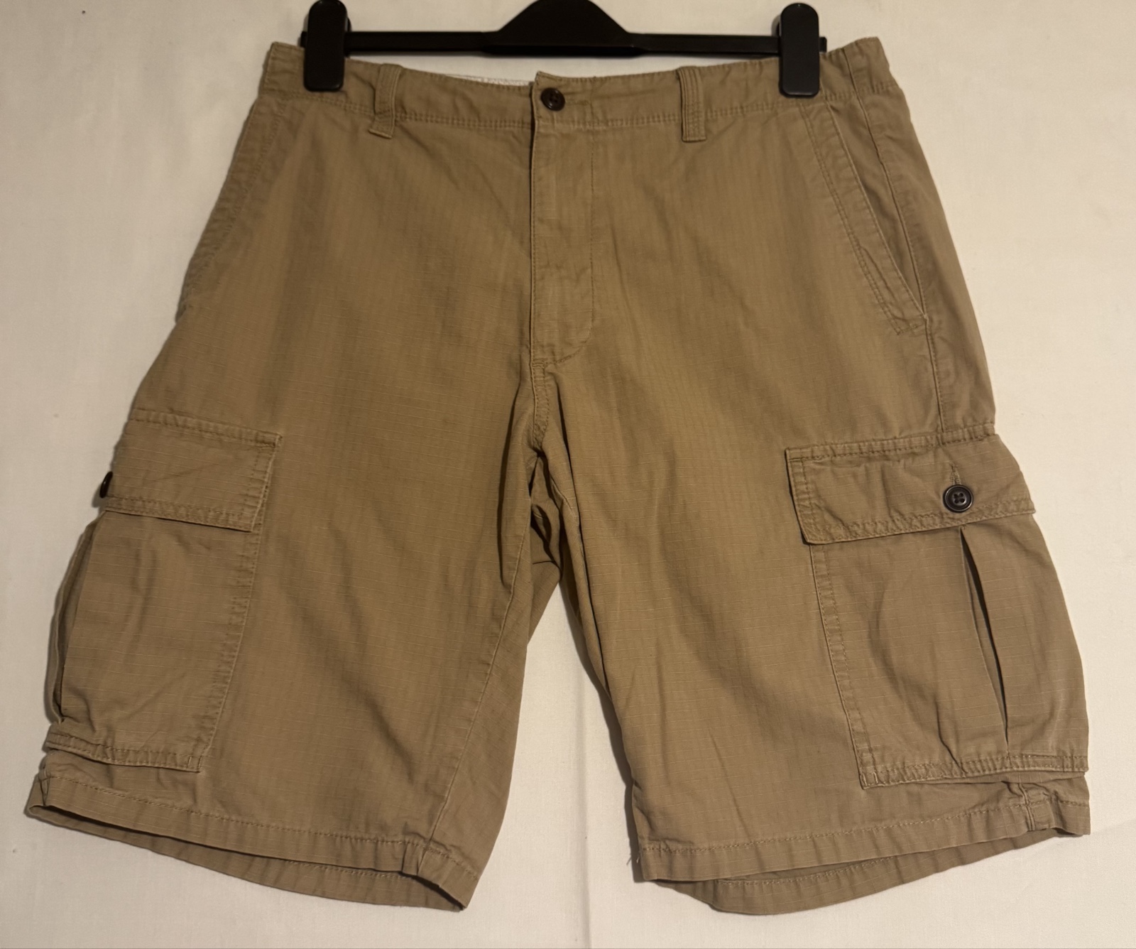 Unbranded Beige Cargo Shorts Medium Ripstop Cotton Blend