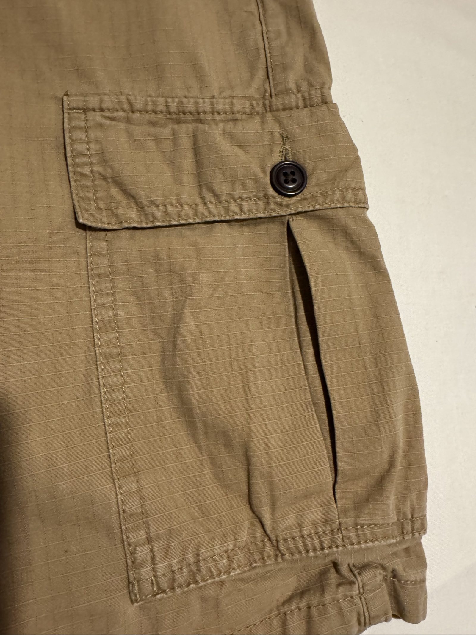 Unbranded Beige Cargo Shorts Medium Ripstop Cotton Blend image 2