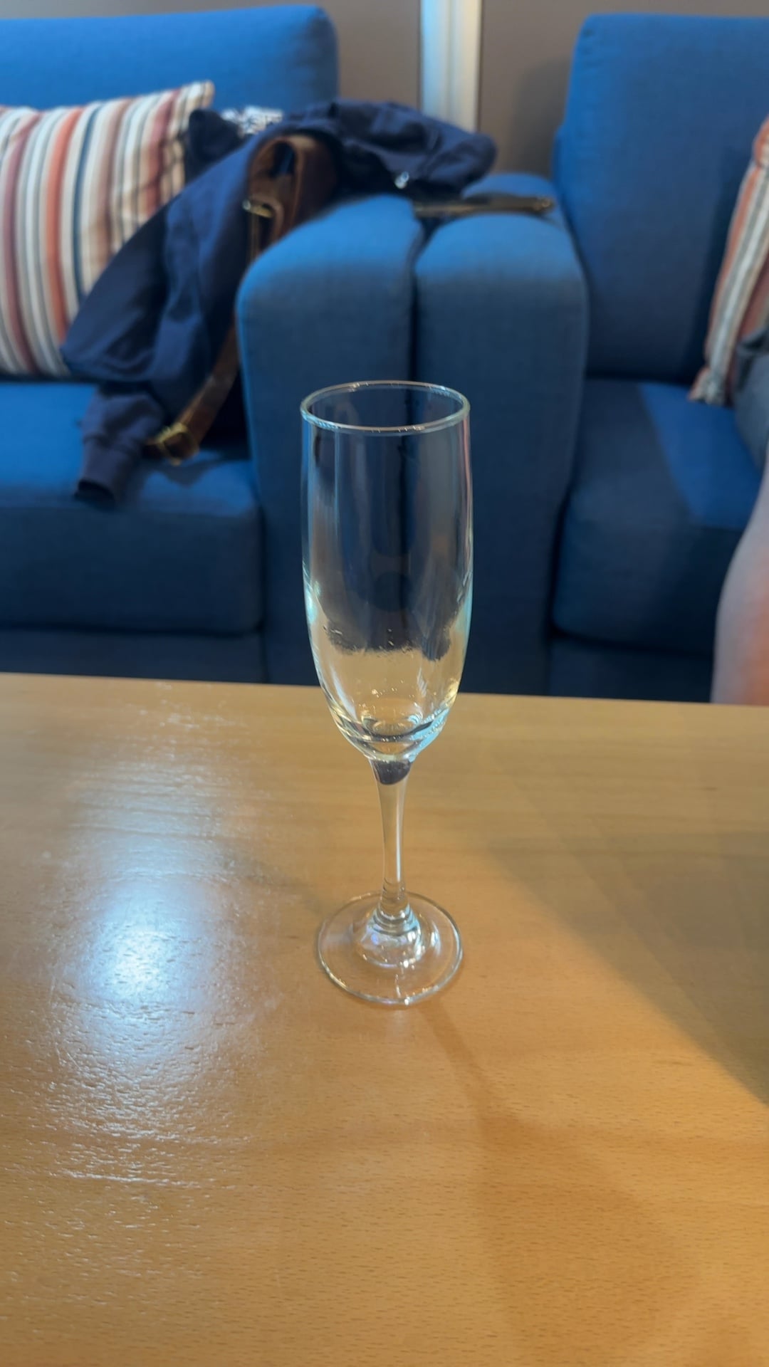 Clear Glass Champagne Flute 21cm Stemmed Wine Glass