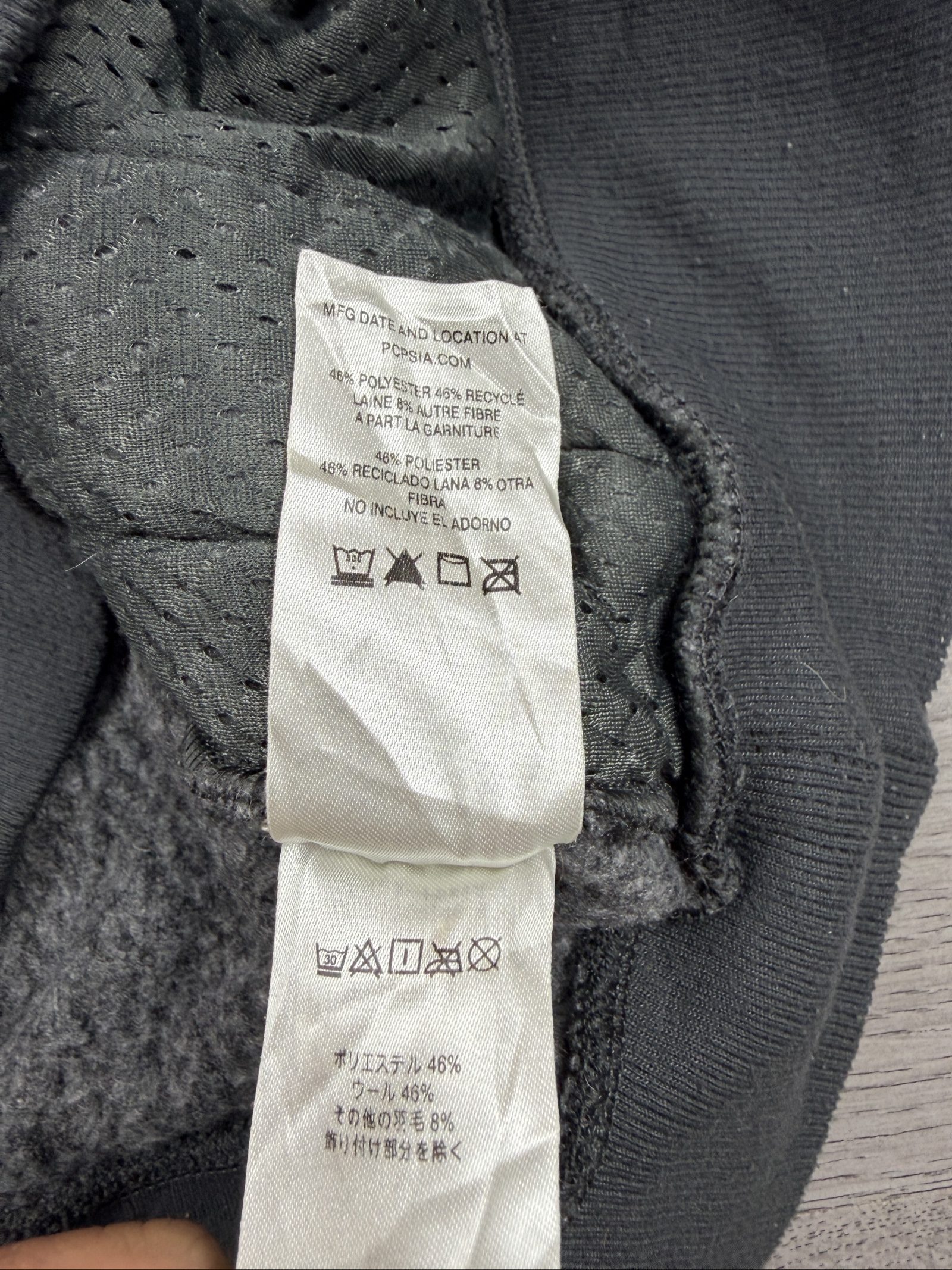 Patagonia Grey Fleece Zip-Up Jacket Size M Ribbed Cuffs image 6