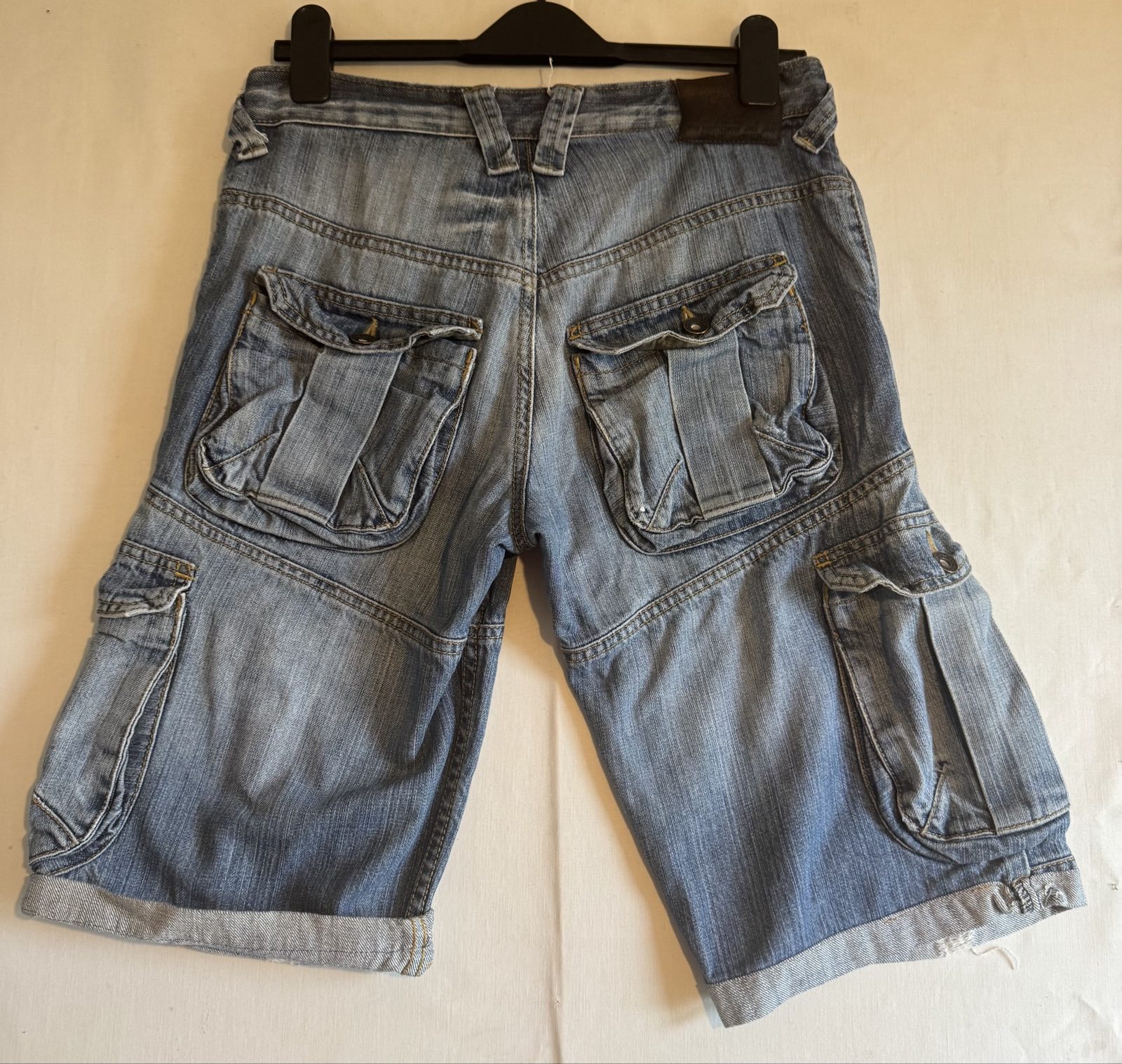 Burton Light Blue Denim Cargo Shorts Waist 30" Short image 2