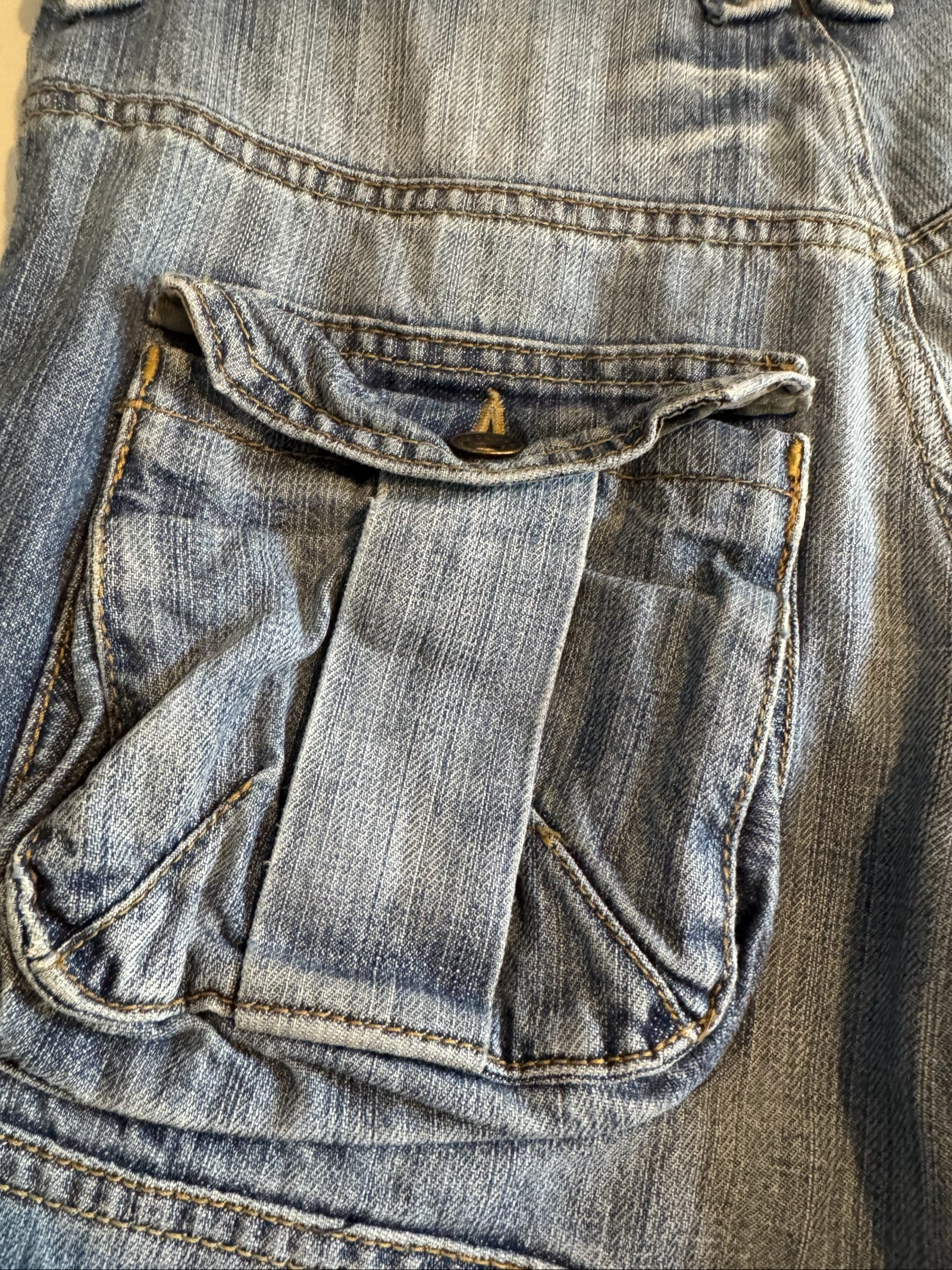 Burton Light Blue Denim Cargo Shorts Waist 30" Short image 4
