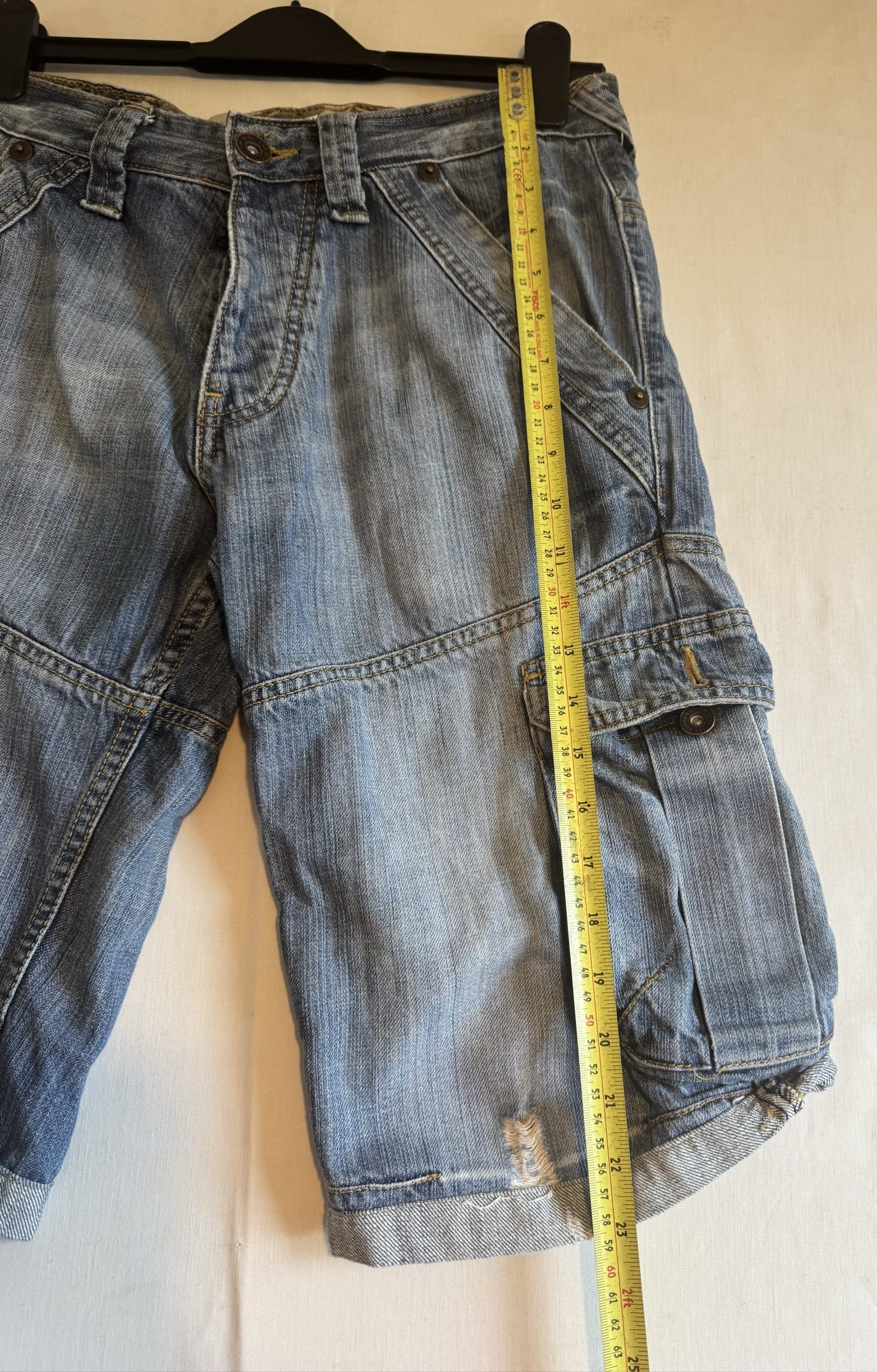 Burton Light Blue Denim Cargo Shorts Waist 30" Short image 8