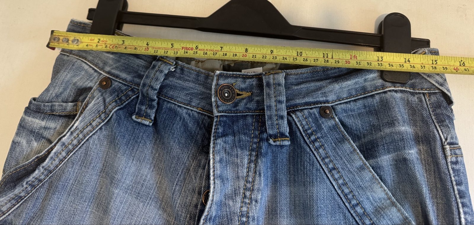 Burton Light Blue Denim Cargo Shorts Waist 30" Short image 9