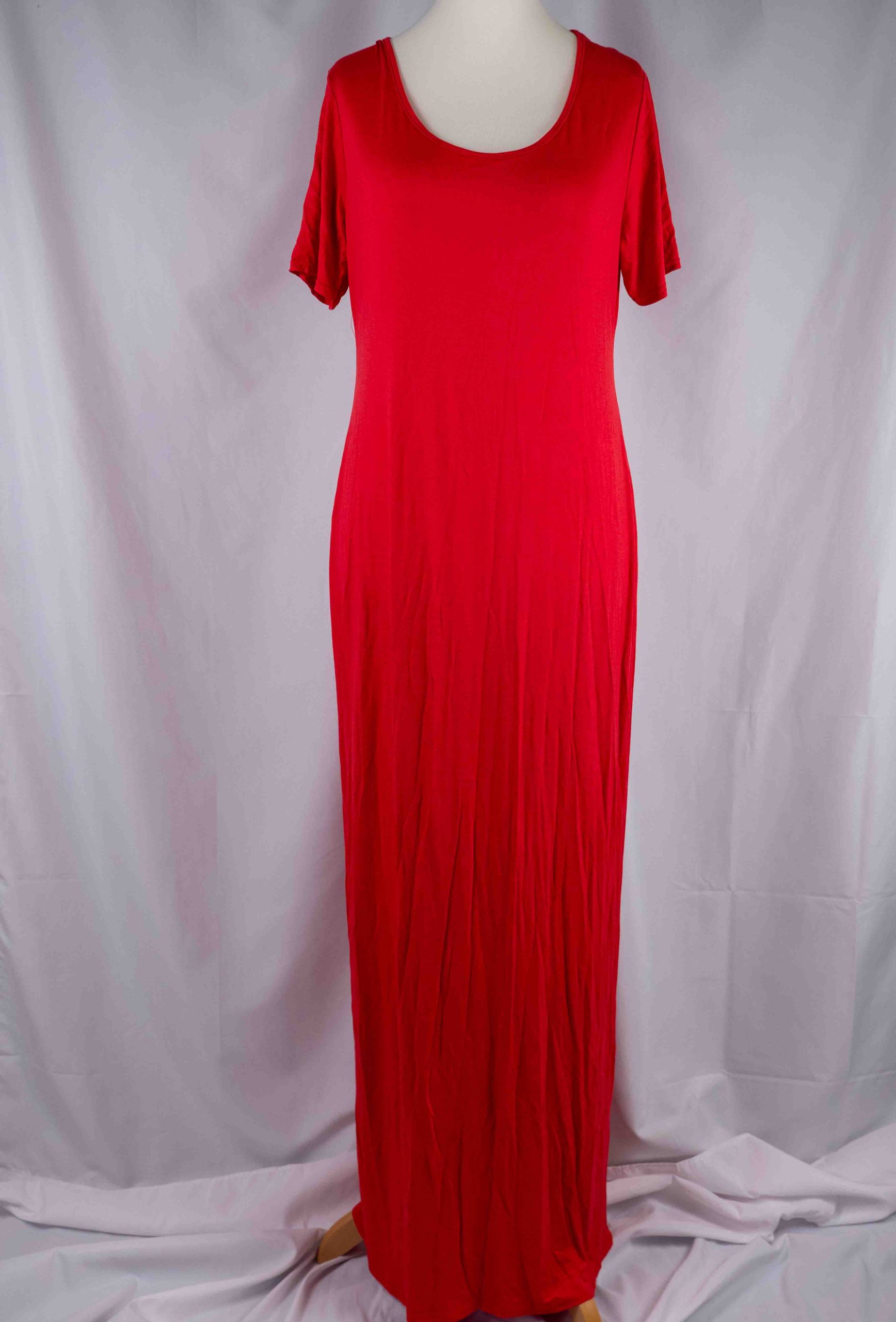 Boohoo Red Maxi Dress Size 18 NWT image 2