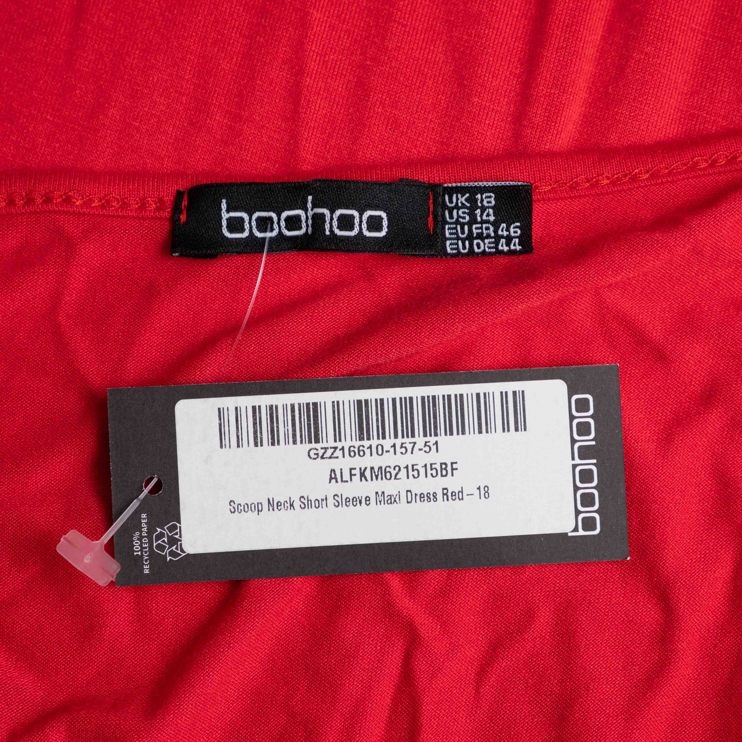 Boohoo Red Maxi Dress Size 18 NWT image 6