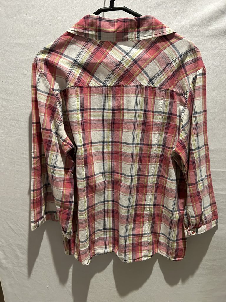 Miladys Pink & White Checked Shirt Blouse Size 15/40