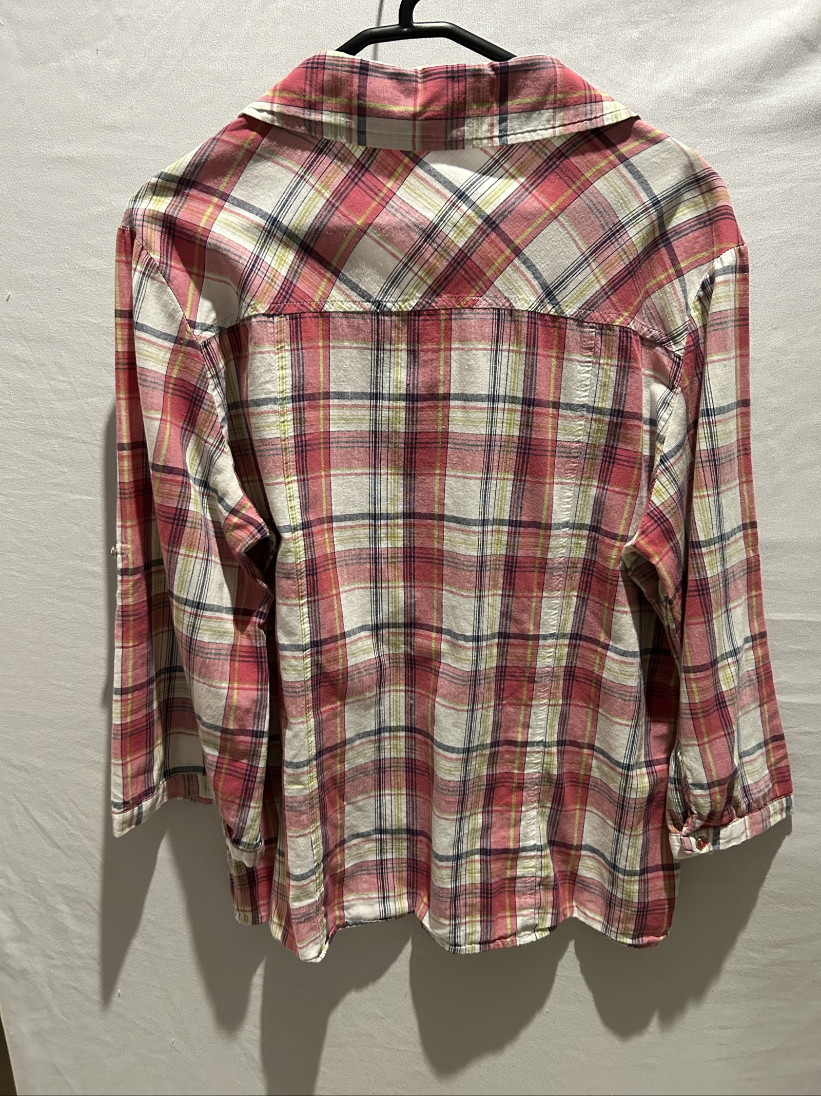 Miladys Pink & White Checked Shirt Blouse Size 15/40