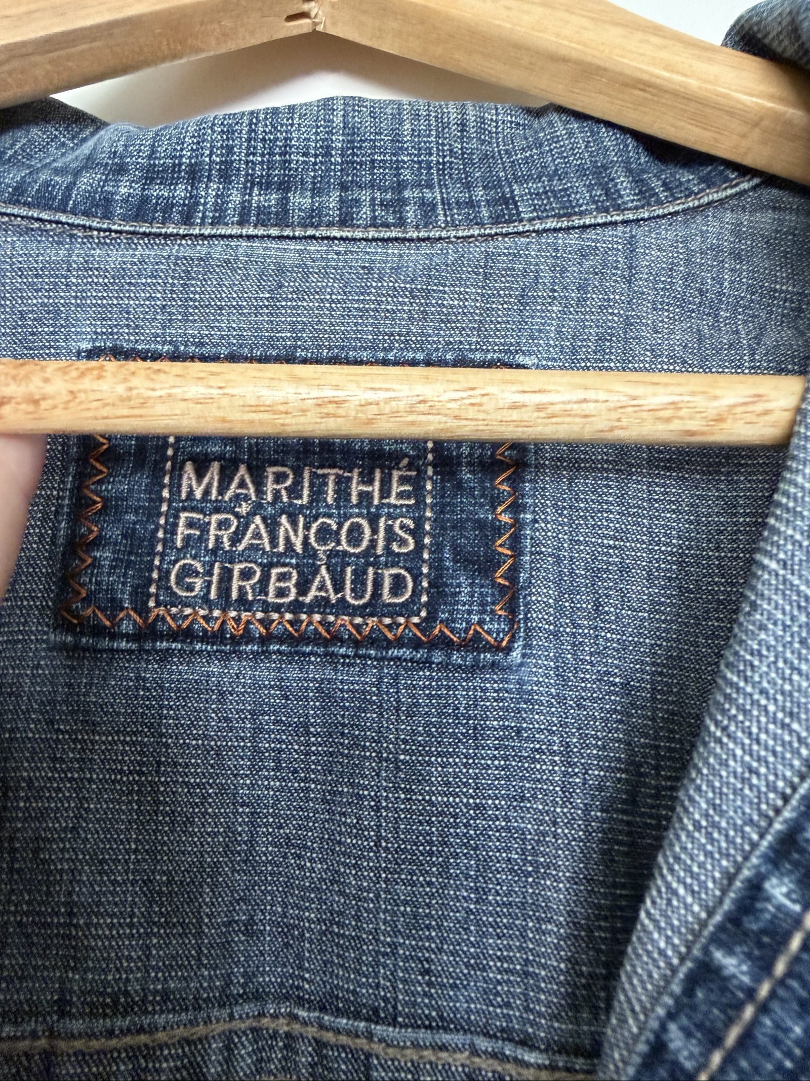 Marithe Francois Girbaud Blue Denim Jacket Vintage Medium image 3