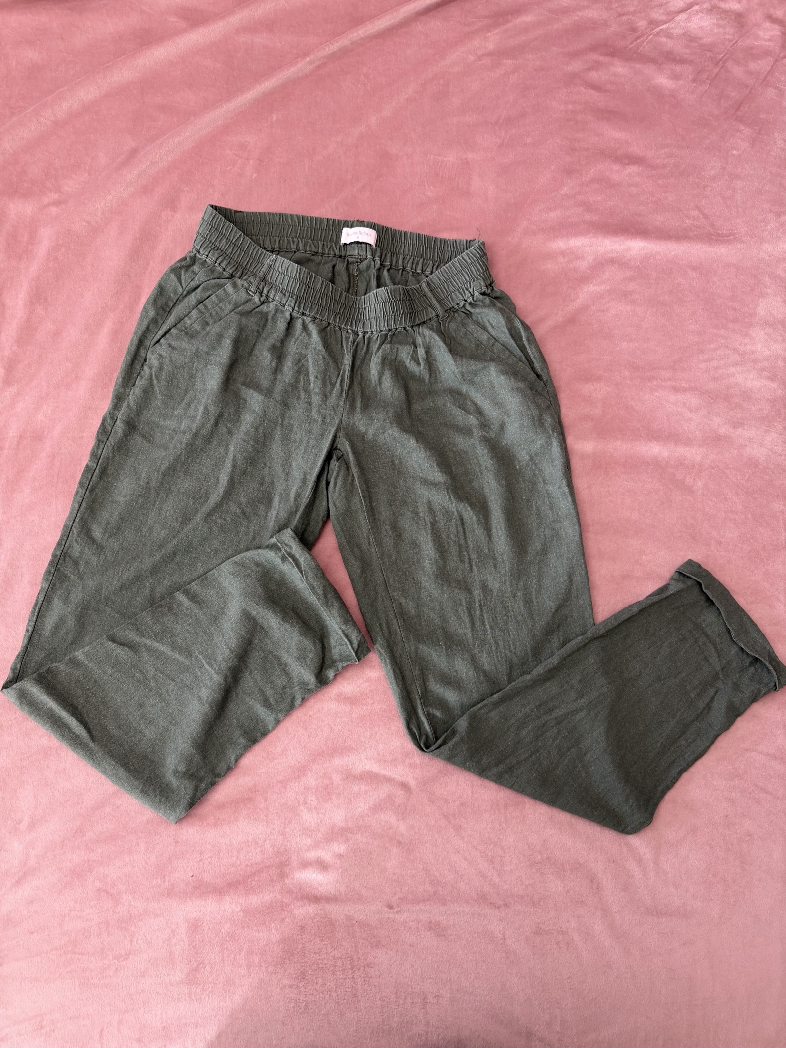 Beachvibe Green Linen Blend Trousers M