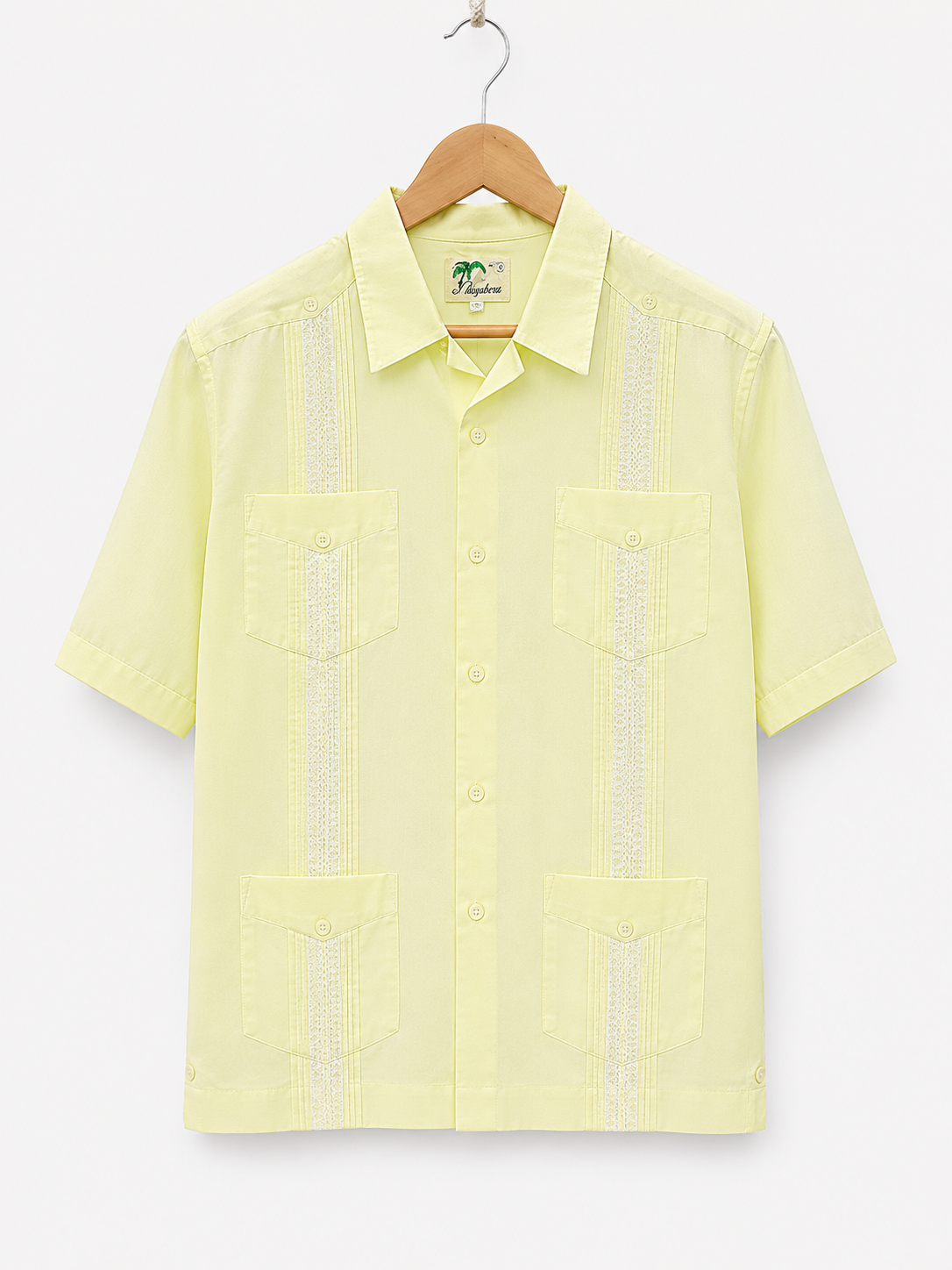 Guayabera Light Yellow Shirt Large