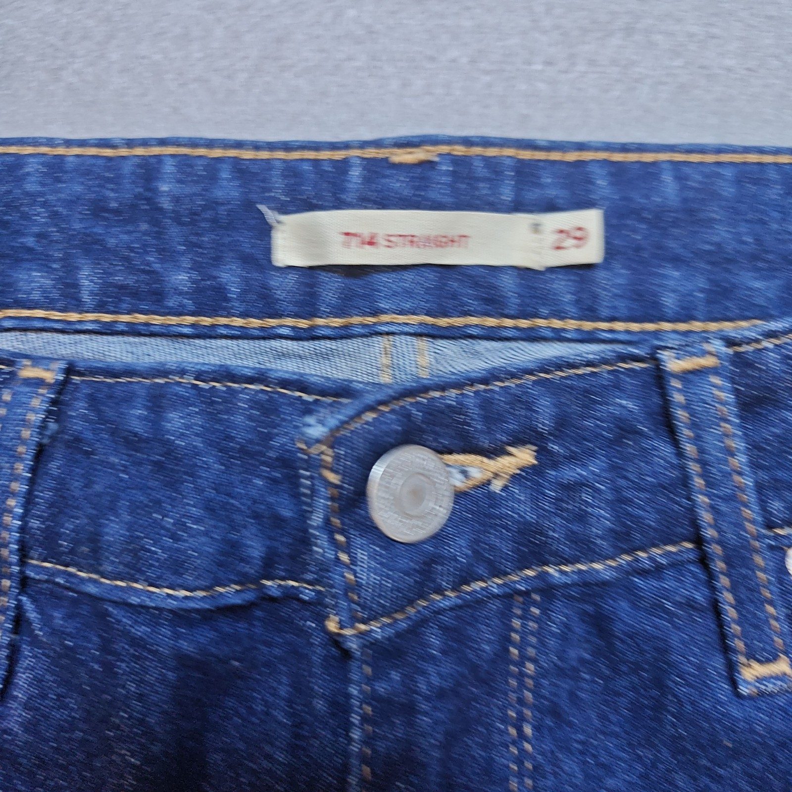 Levi's 714 Straight Denim Jeans Men W29 L29 Blue image 2