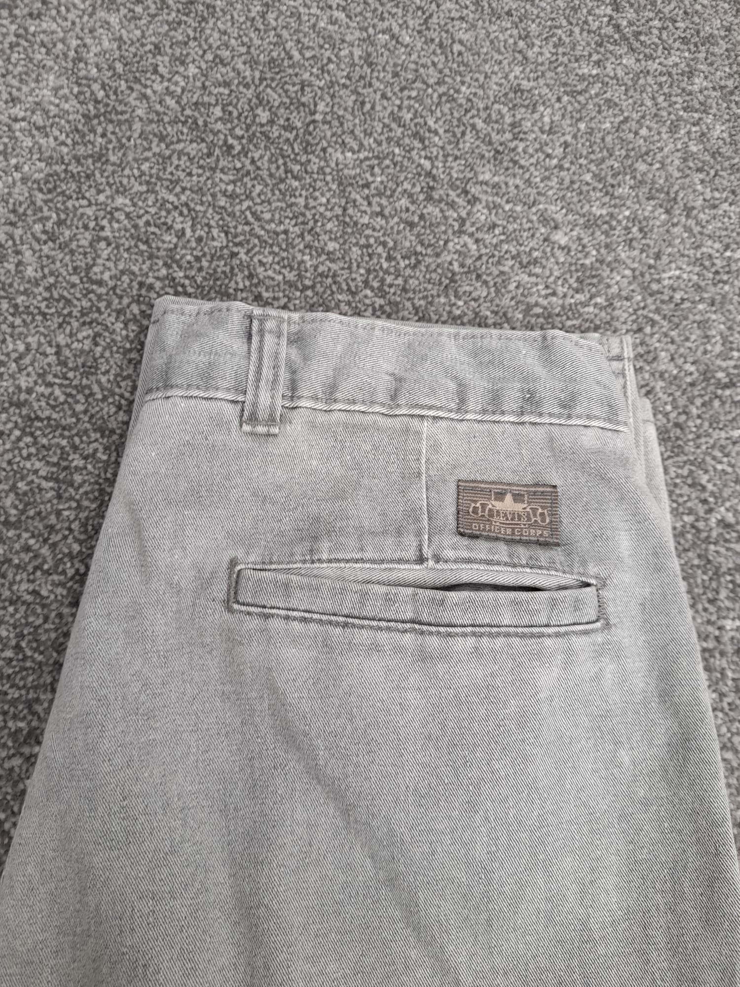 Levi's Grey Denim Pleated Trousers Fit 31" image 2