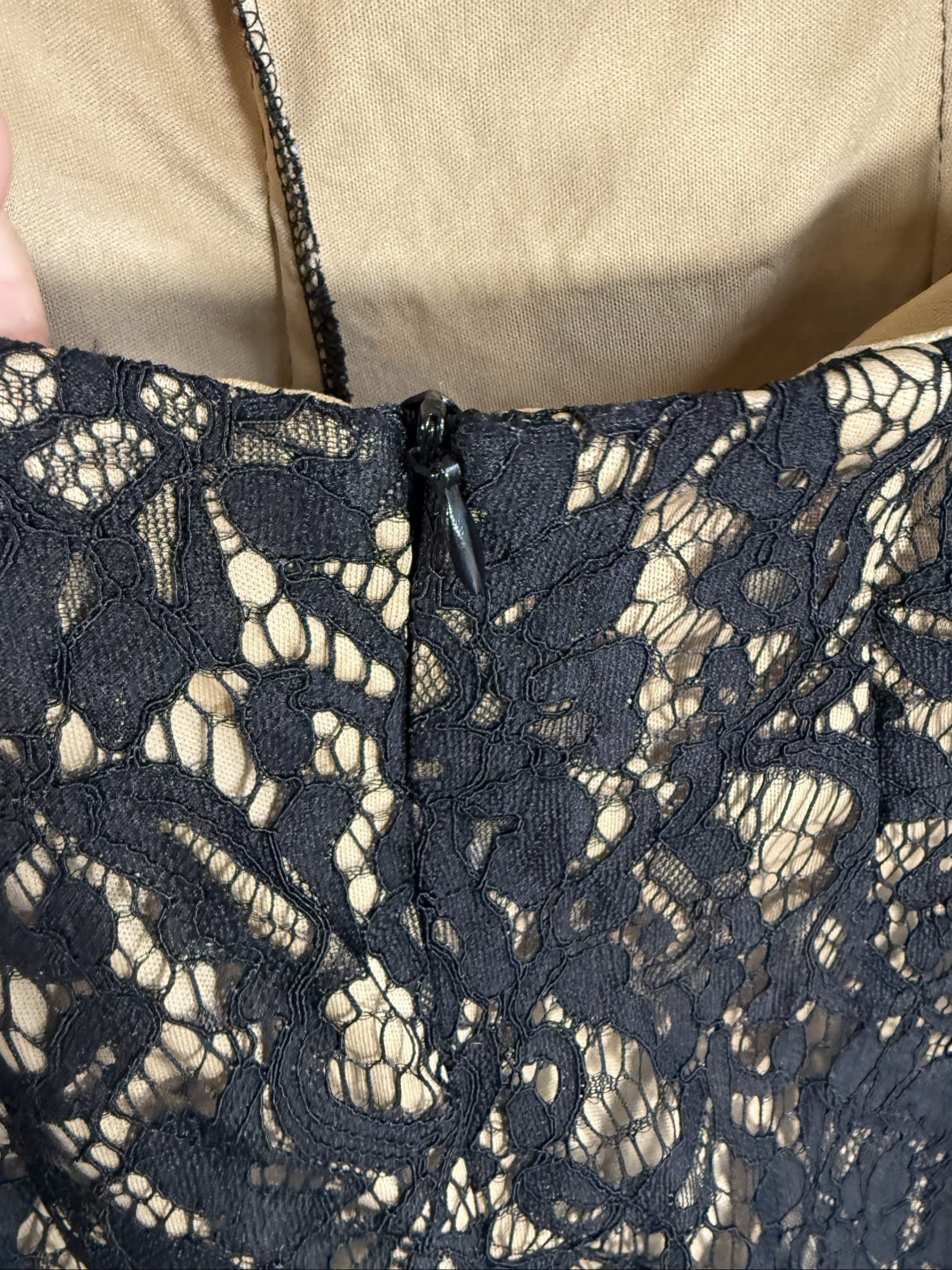 PrettyLittleThing Black Lace Bodycon Dress UK 8 Sexy Open Back Long Sleeve image 5