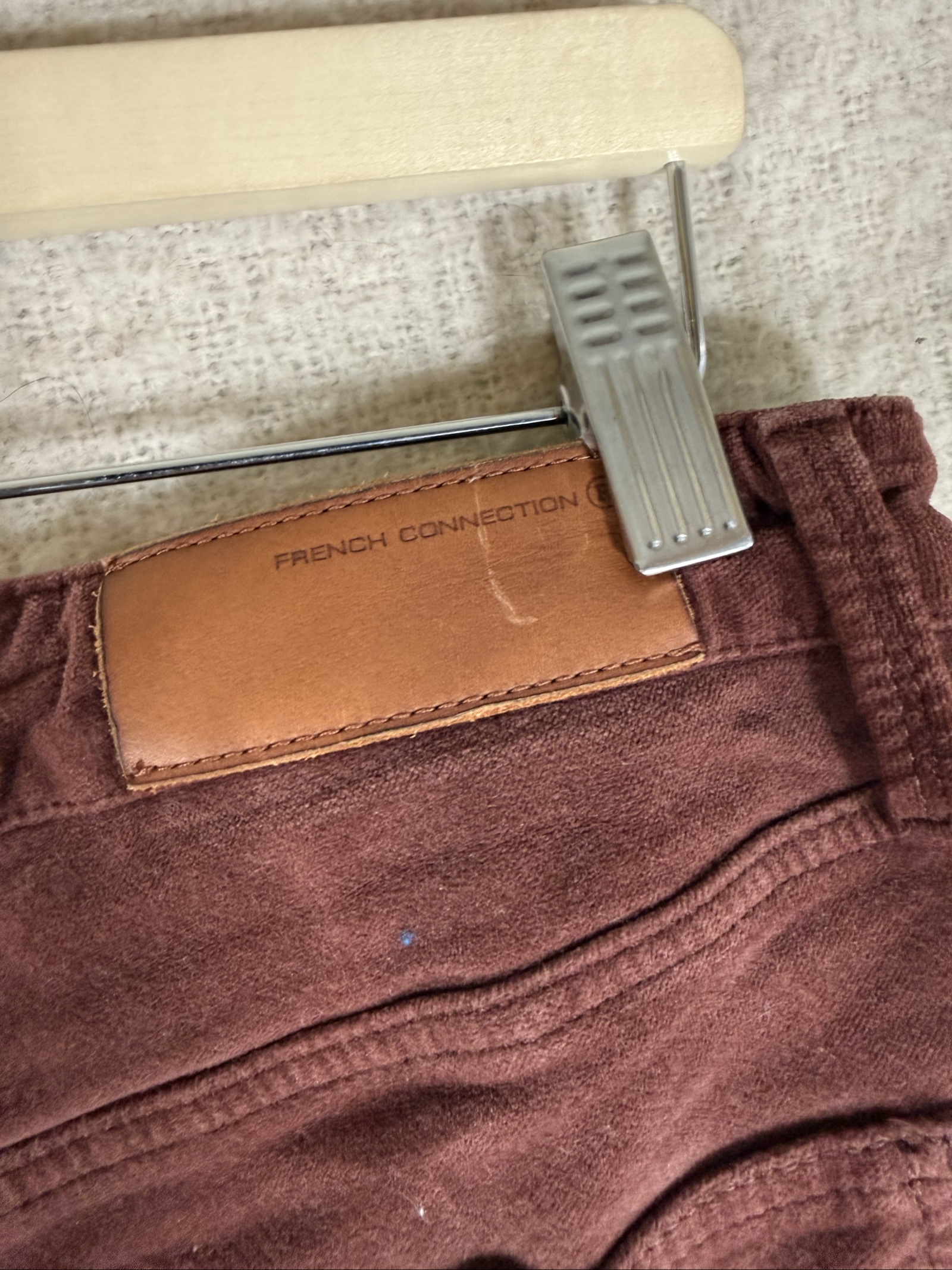French Connection Burgundy Cotton Skinny Jeans UK 10 Classic Fit Power Skinny image 5