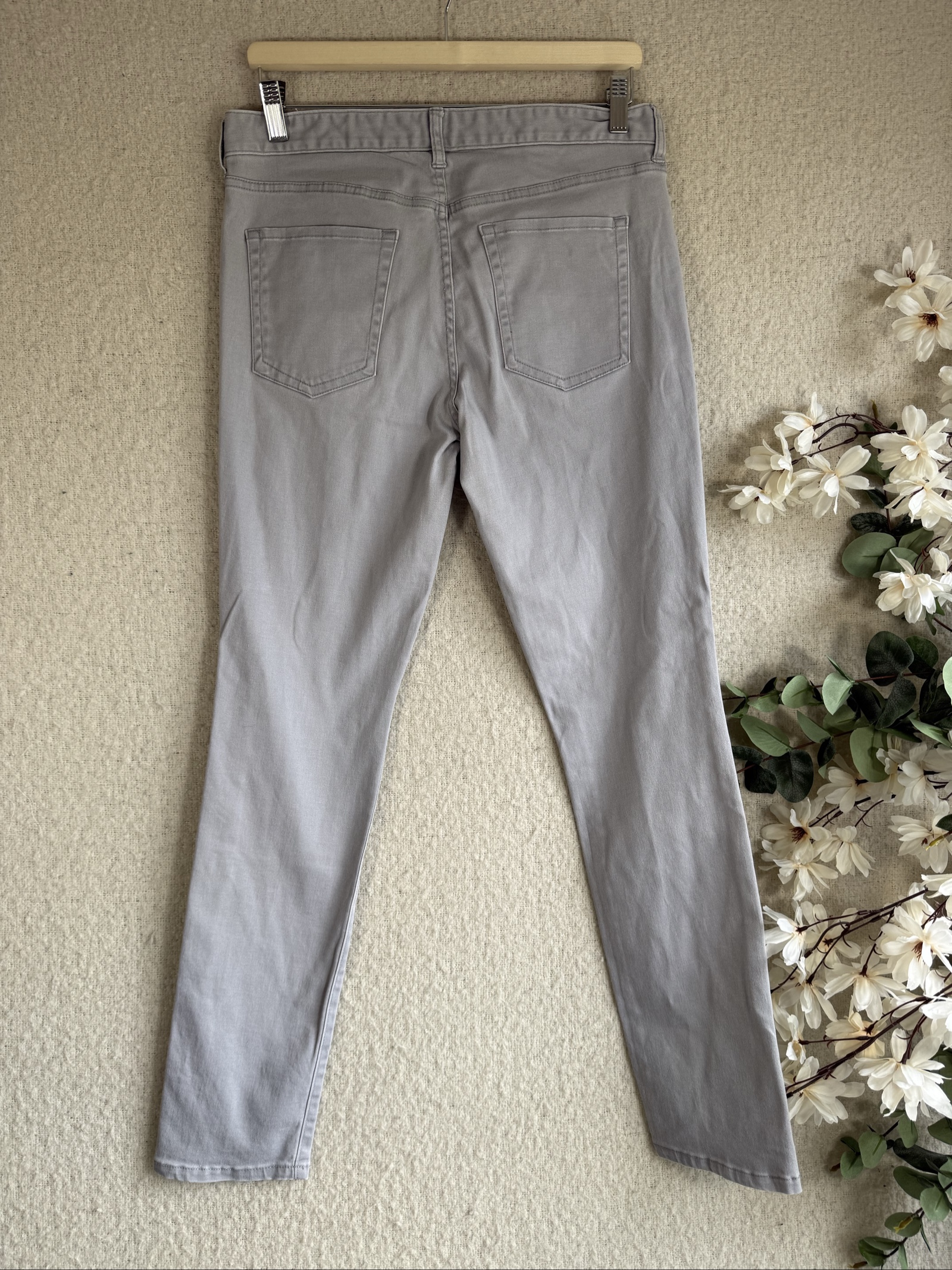 Gap Grey Skinny Cotton Jeans UK 10 Always Skinny Slim Fit Casual Pants image 5