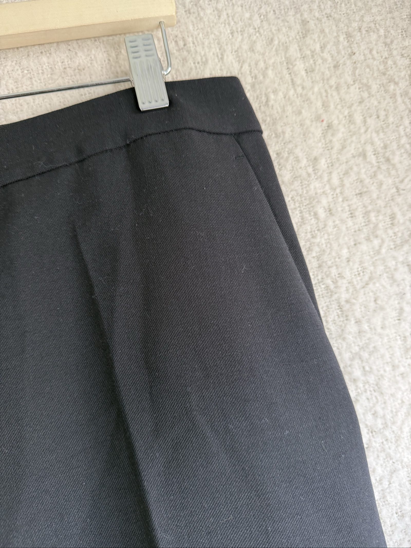 Jigsaw Black Wool Blend Tailored Trousers UK 12 Classic Elegant Work Pants image 2