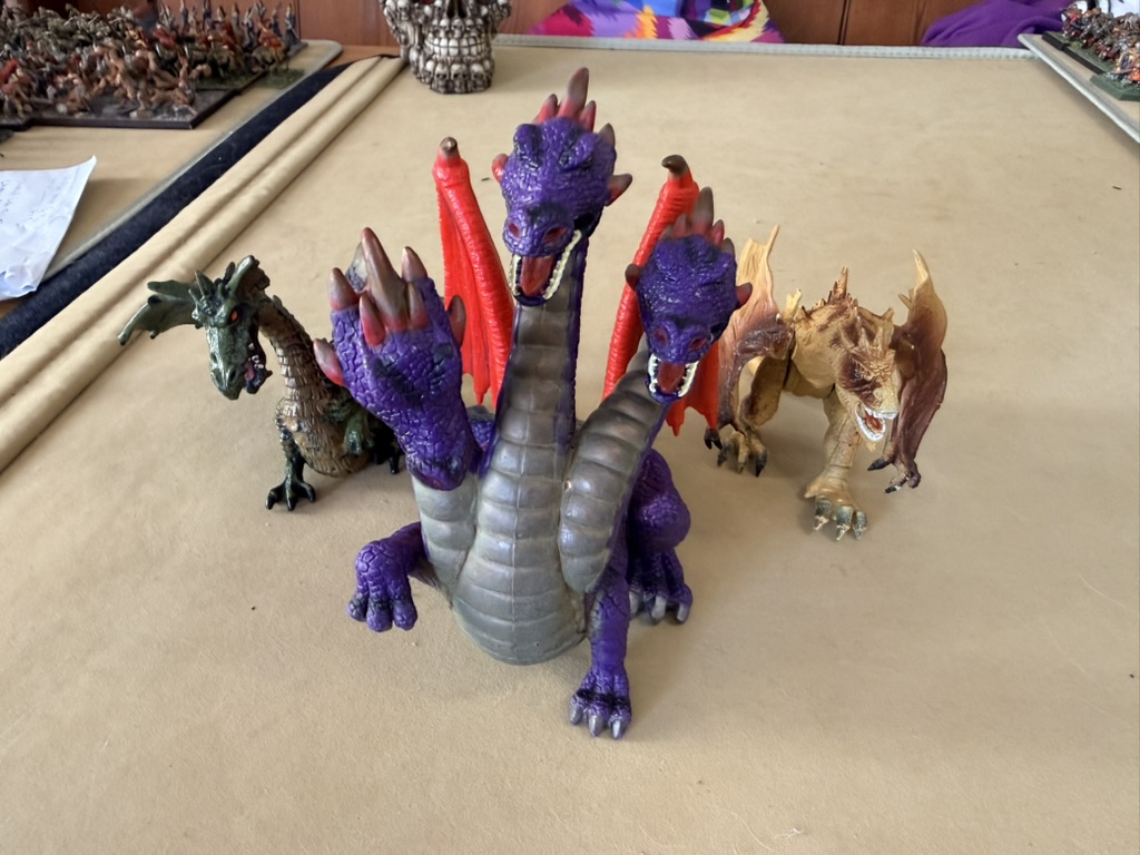 ELC Early Learning Centre TOWER OF DOOM Red PURPLE 3 Headed DRAGON Figure TOY
