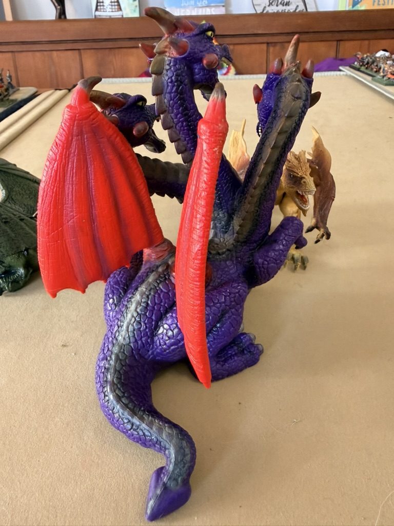 ELC Early Learning Centre TOWER OF DOOM Red PURPLE 3 Headed DRAGON Figure TOY image 4
